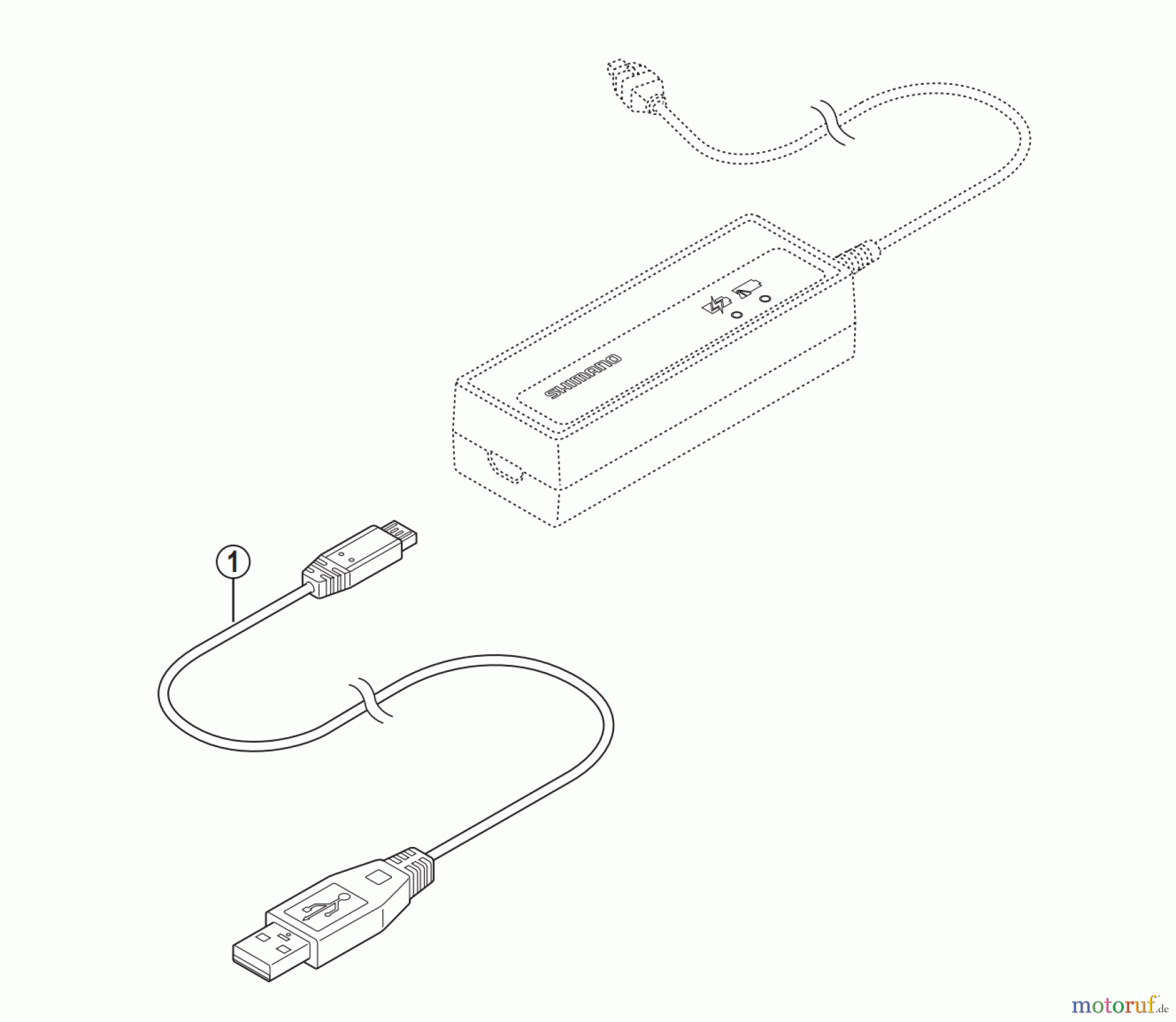 Shimano SM Smallparts - Kleinteile, RT, BT, BB, CD SM-BCR2 Battery Charger / PC Linkage Device