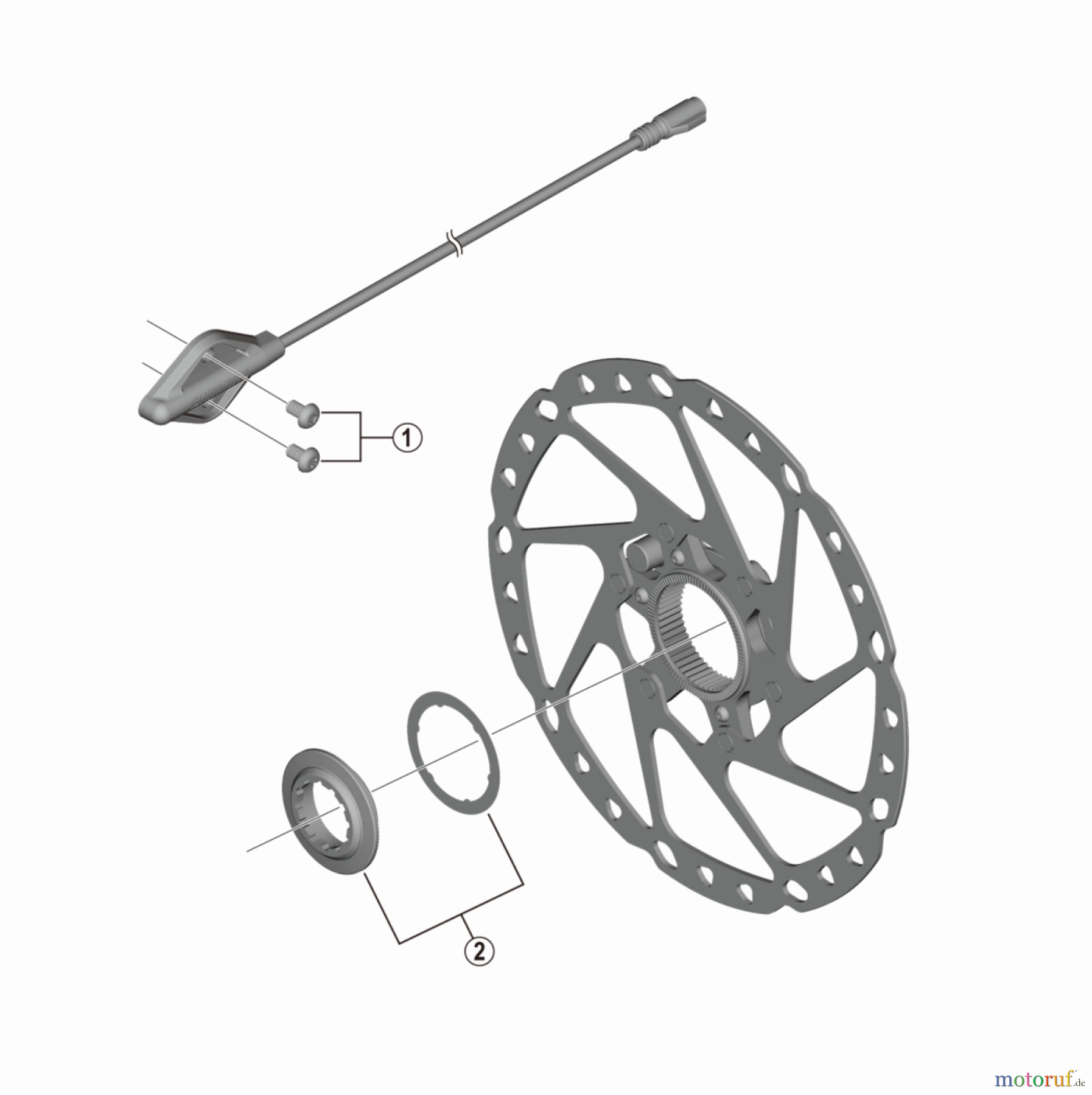 Shimano SM Smallparts - Kleinteile, RT, BT, BB, CD RT-EM600, SM-DUE11 Disc Brake Rotor E-Bike STEPS