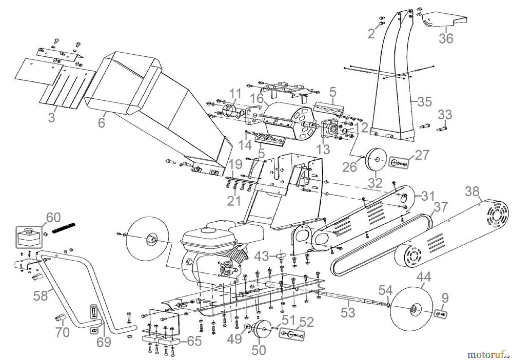 Güde Gartentechnik Häcksler Benzin-Häcksler Gartenhäcksler GH 5.6-50 Art.-Nr.: 94407 Ersatzteileversion FSL94407-02 Seite 1