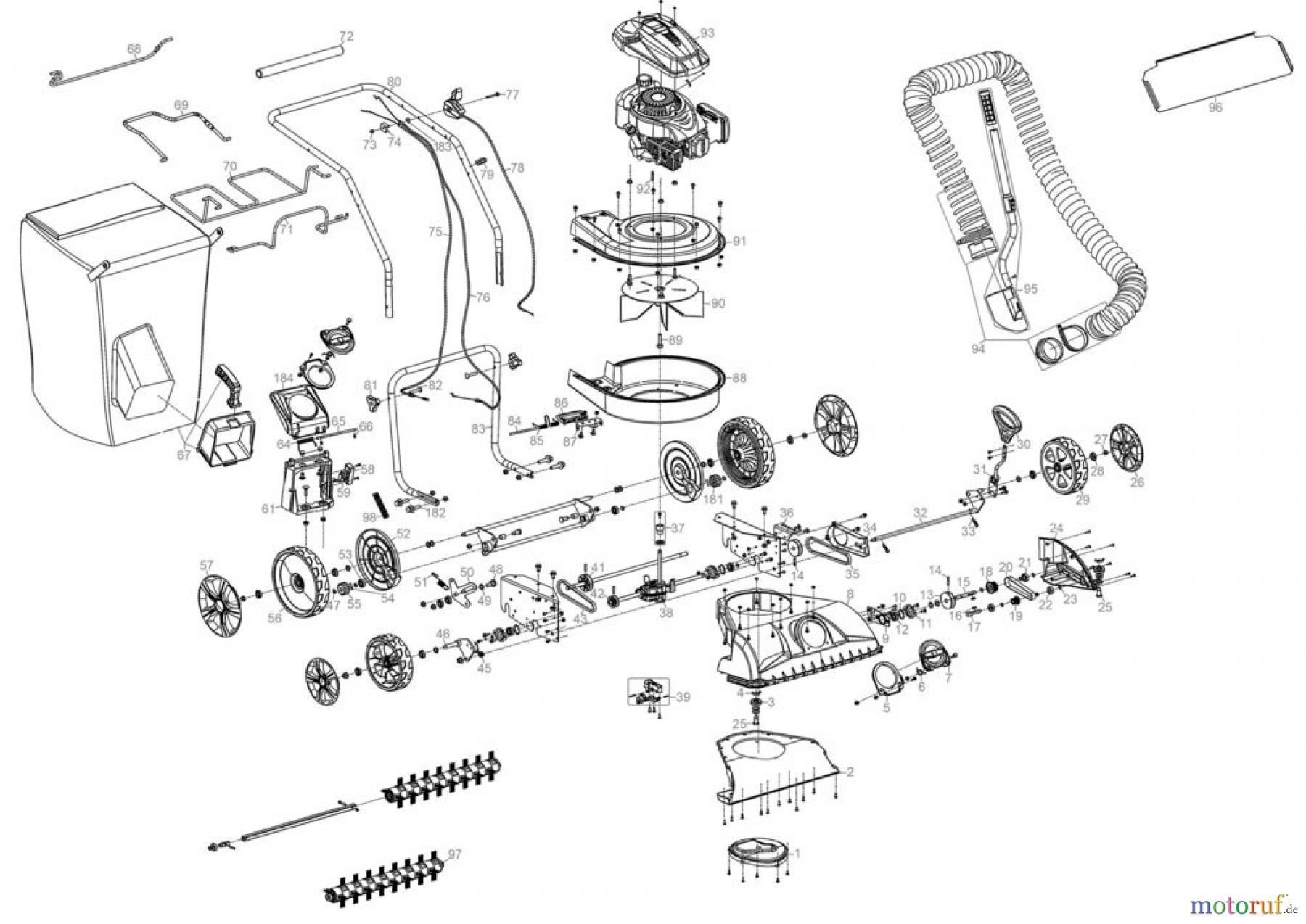 Güde Gartentechnik Laub-Sauger & Bläser Benzin Laubsauger GFLS 1700 4in1 Art.-Nr.: 94388 Ersatzteileversion FSL94388-01 Seite 1
