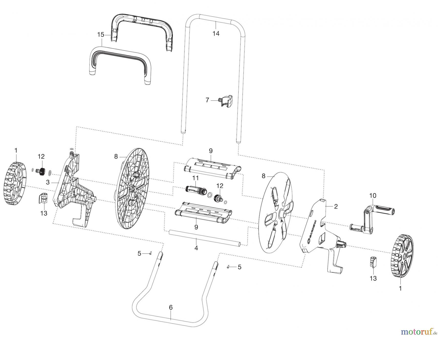  Gardena Wassertechnik Schlauchwagen Schlauchwagen AquaRoll M 18513