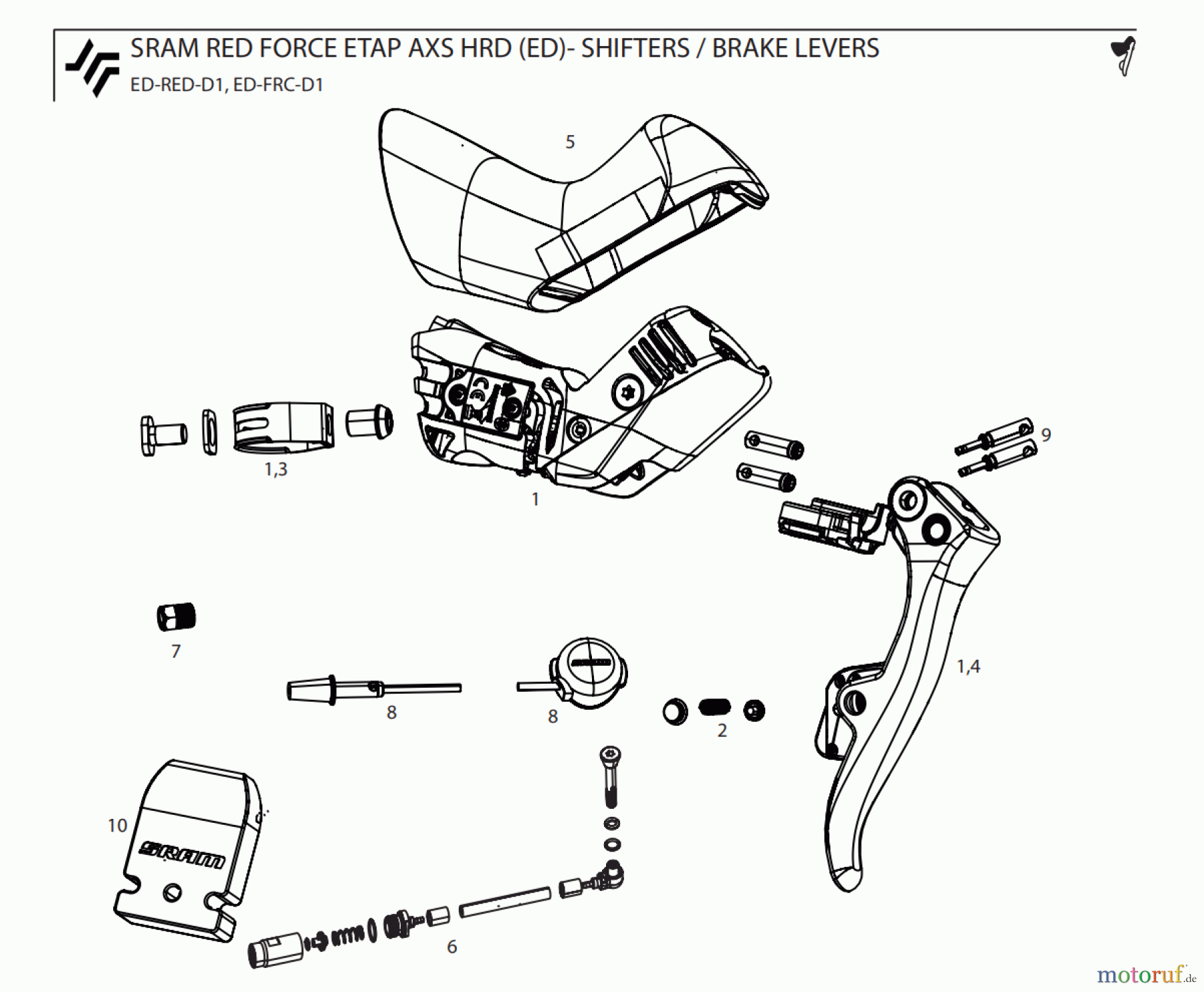 Sram Sram SRAM RED FORCE ETAP AXS HRD (ED)- SHIFTERS / BRAKE LEVERS