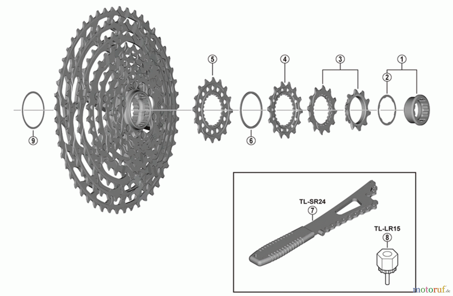 Shimano CS Cassette / Zahnkranz CS-M9101 (-4715) XTR
