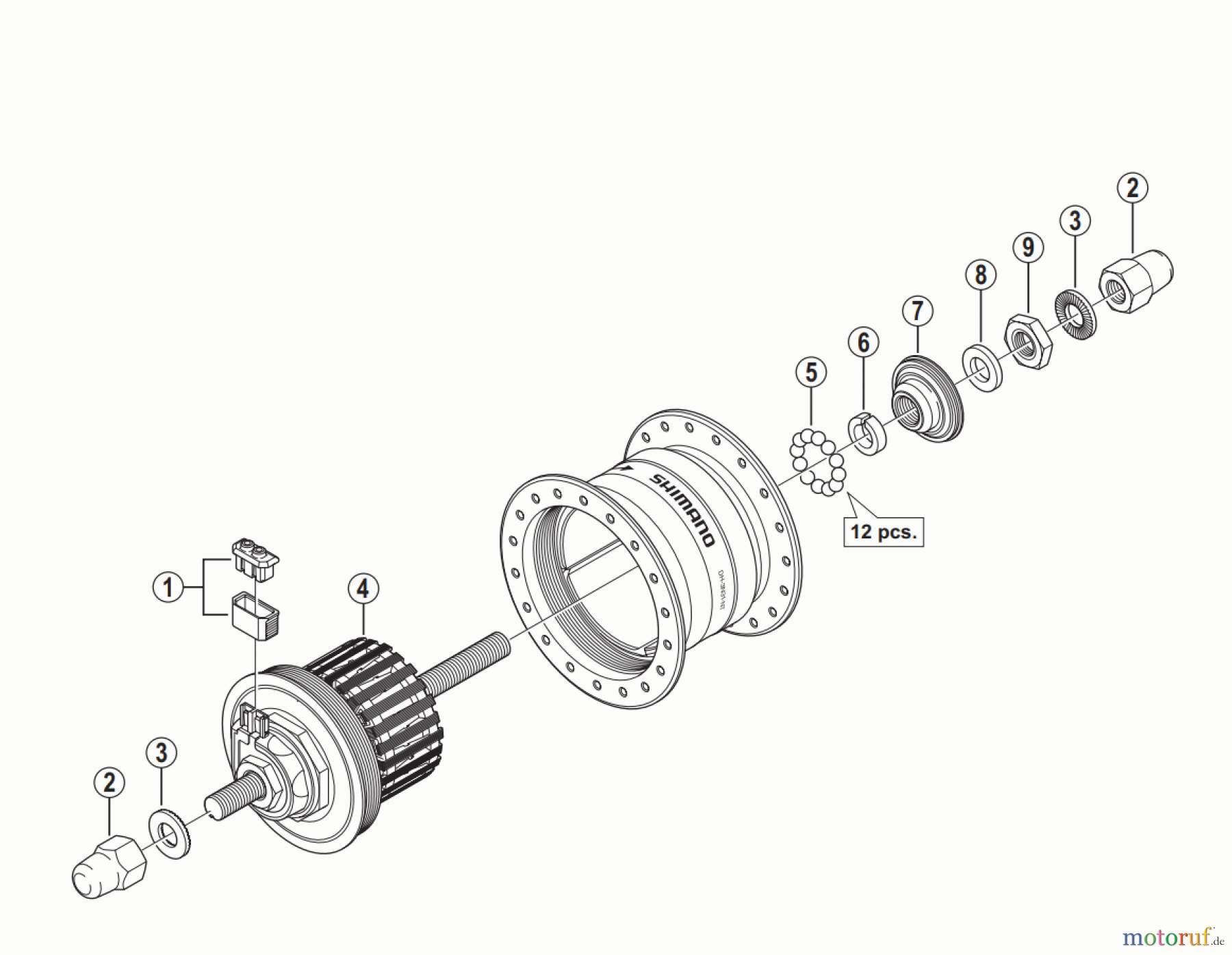 Shimano DH Dynamo Hub - Nabendynamo DH-3N31 Hub Dynamo