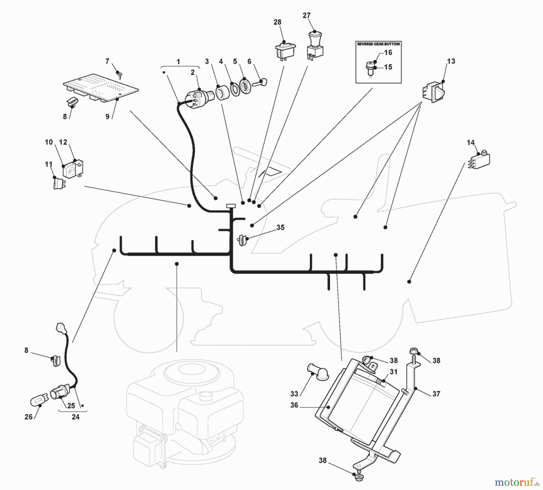 Stiga Aufsitzmäher Baujahr 2019 ESTATE 4102 H (2019) 2T1730481/17 Elektro Teile