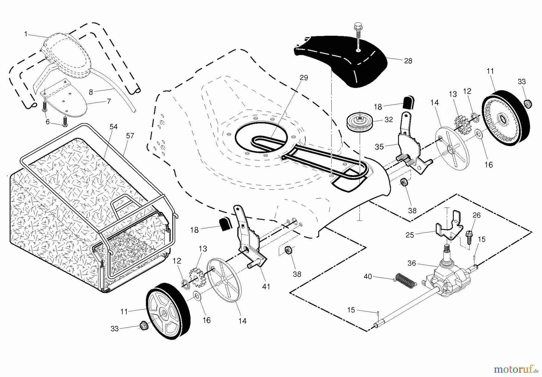  Gardol (Husqvarna) Rasenmäher EDITION 1R, 96141025900, 2013-12 Antrieb