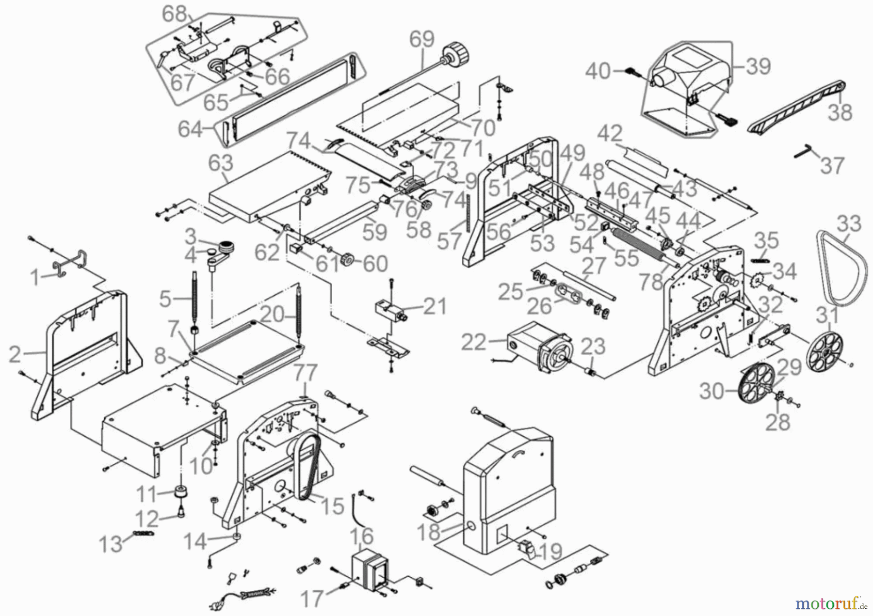  Güde Holzbearbeitung Hobelmaschinen ABRICHT- & DICKENHOBEL GADH 200 - 55440 FSL55440-02