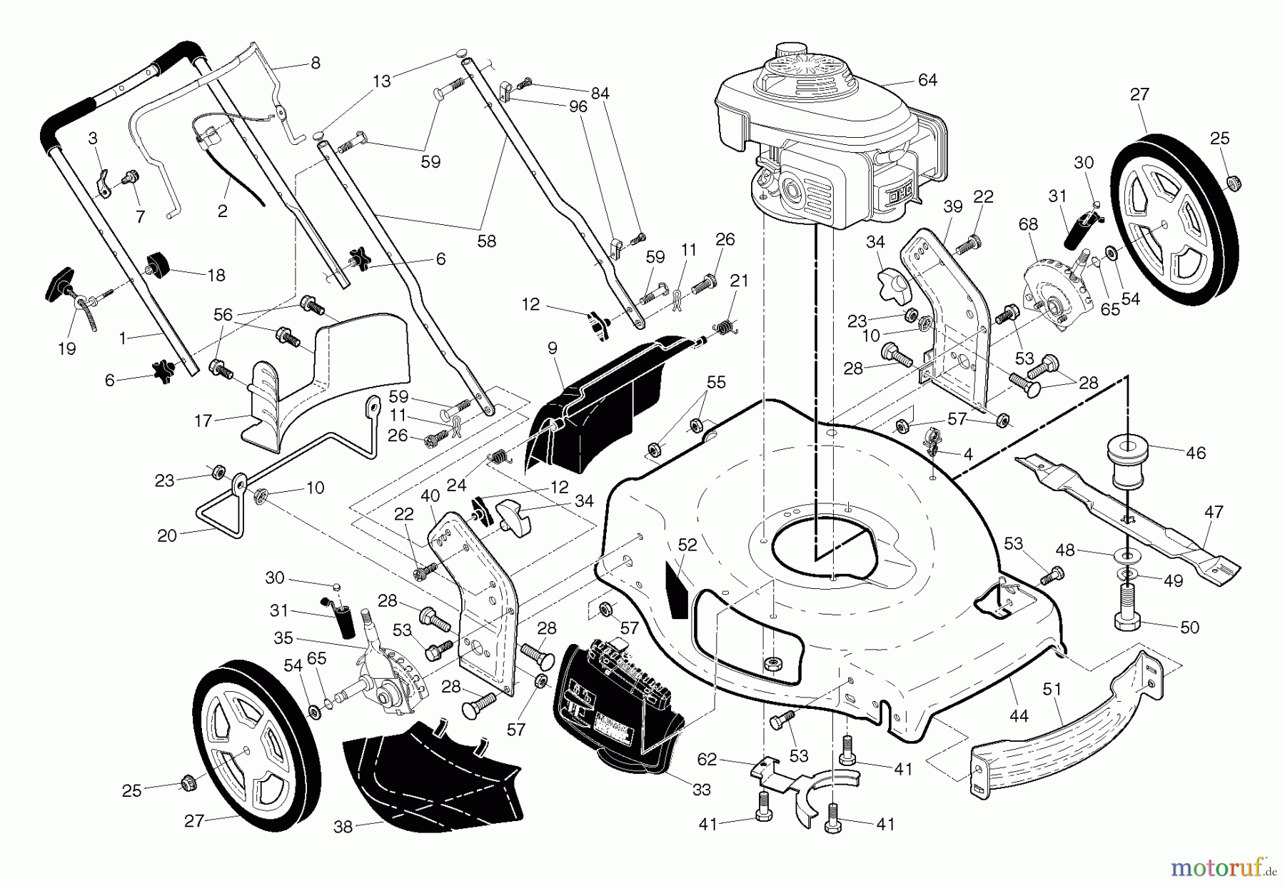 Gardol (Husqvarna) Rasenmäher EDITION XXL, 96141026006, 2017-11 Rahmen