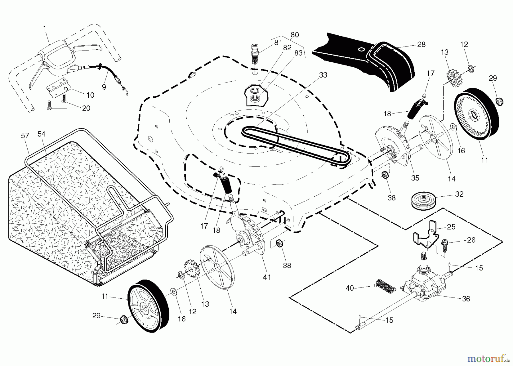  Gardol (Husqvarna) Rasenmäher EDITION XXL, 96141026005, 2016-09 Antrieb