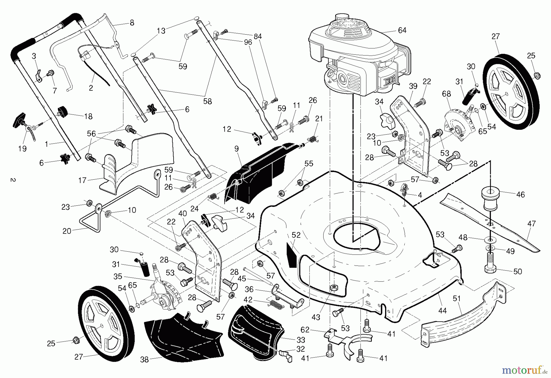  Gardol (Husqvarna) Rasenmäher EDITION XXL, 96141026005, 2016-09 Rahmen