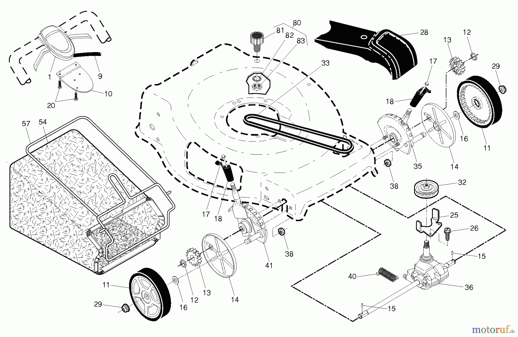Gardol (Husqvarna) Rasenmäher EDITION XXL, 96141026002, 2014-01 Antrieb