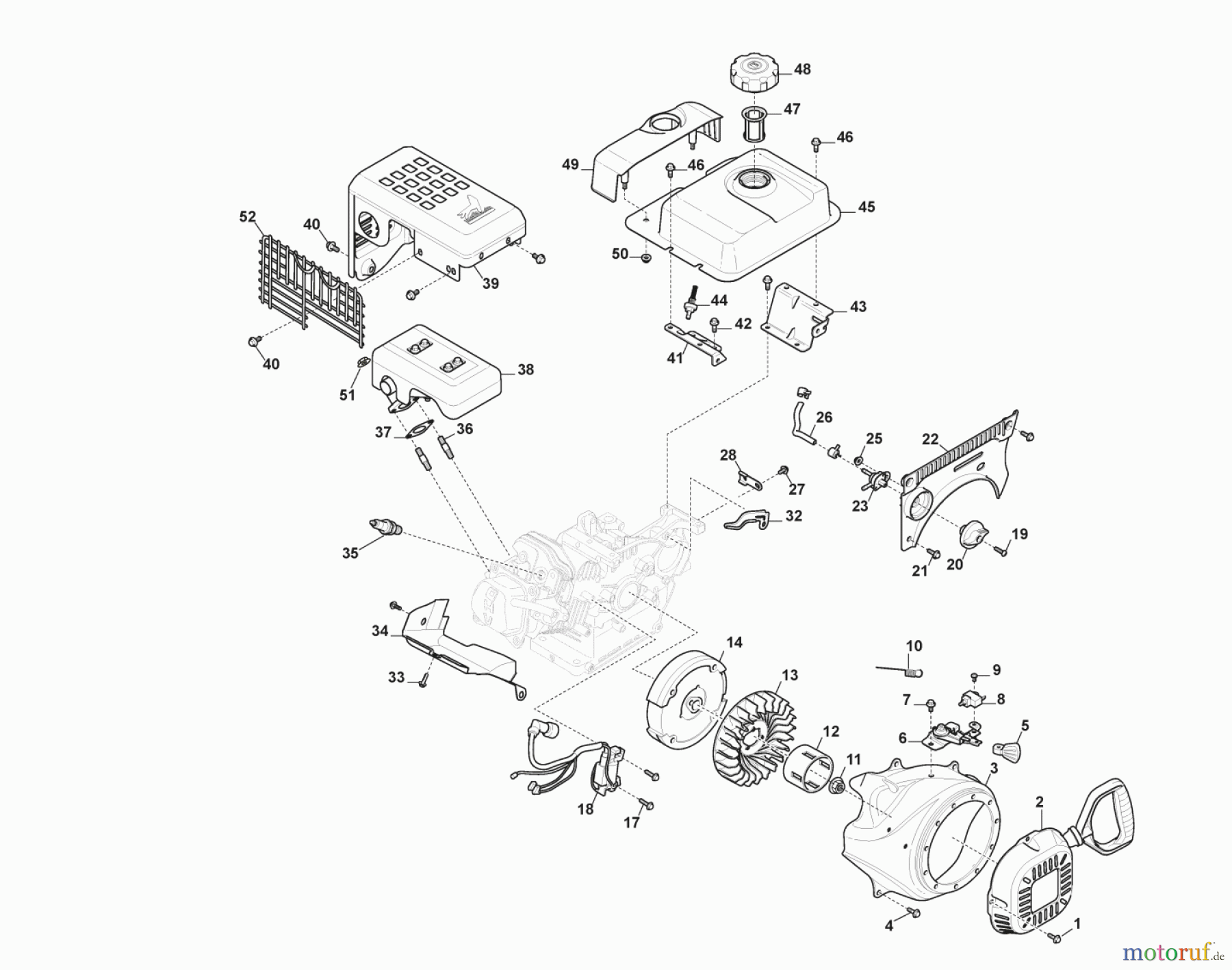 Stiga Motorhacken Baujahr 2023 Benzin SRC 685 RG (2023) 213851142/ST1 Motor - Set Starter, Tank
