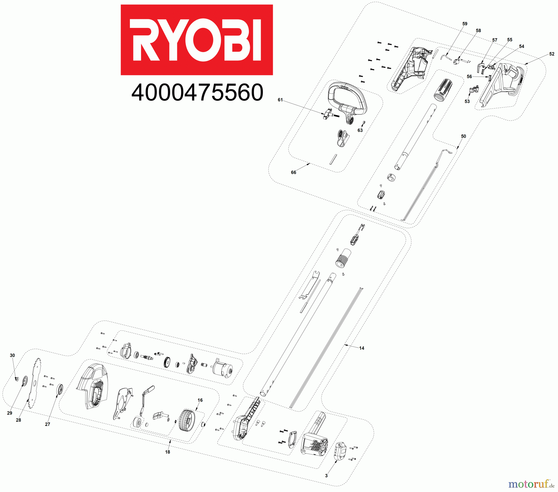 Ryobi Rasentrimmer Akku RY18EGA 18 V ONE+ Akku-Rasenkantenschneider, Messerlänge 22 cm Seite 1