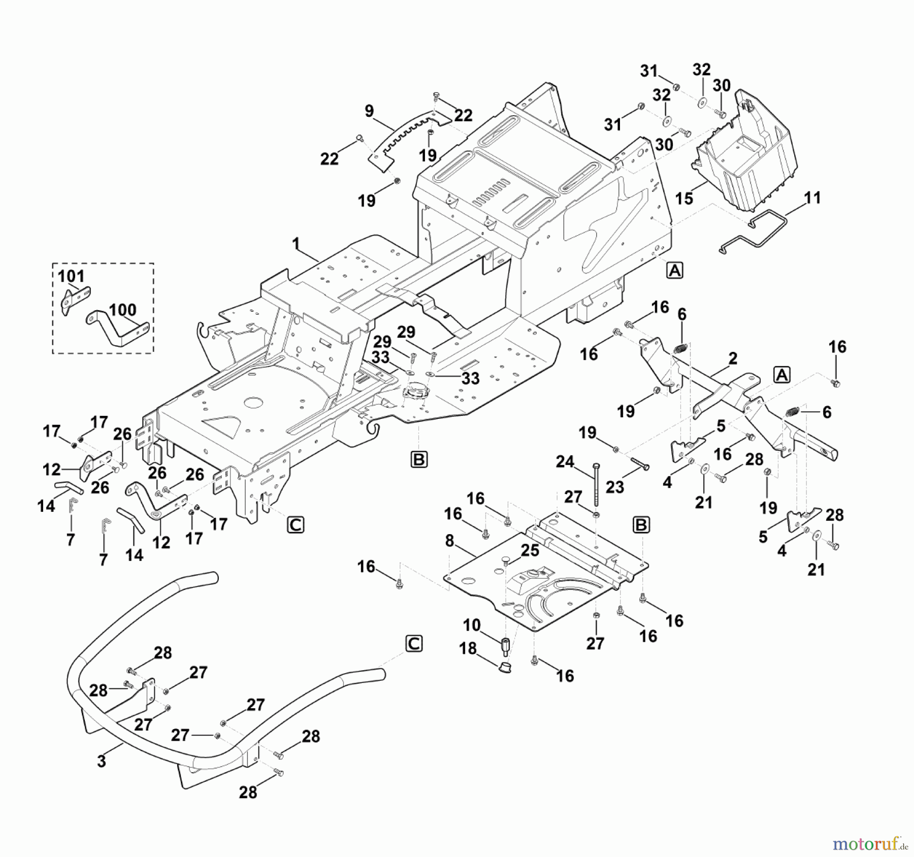 Viking Rasentraktoren Rasentraktoren MT 5097.1 Z Rahmen