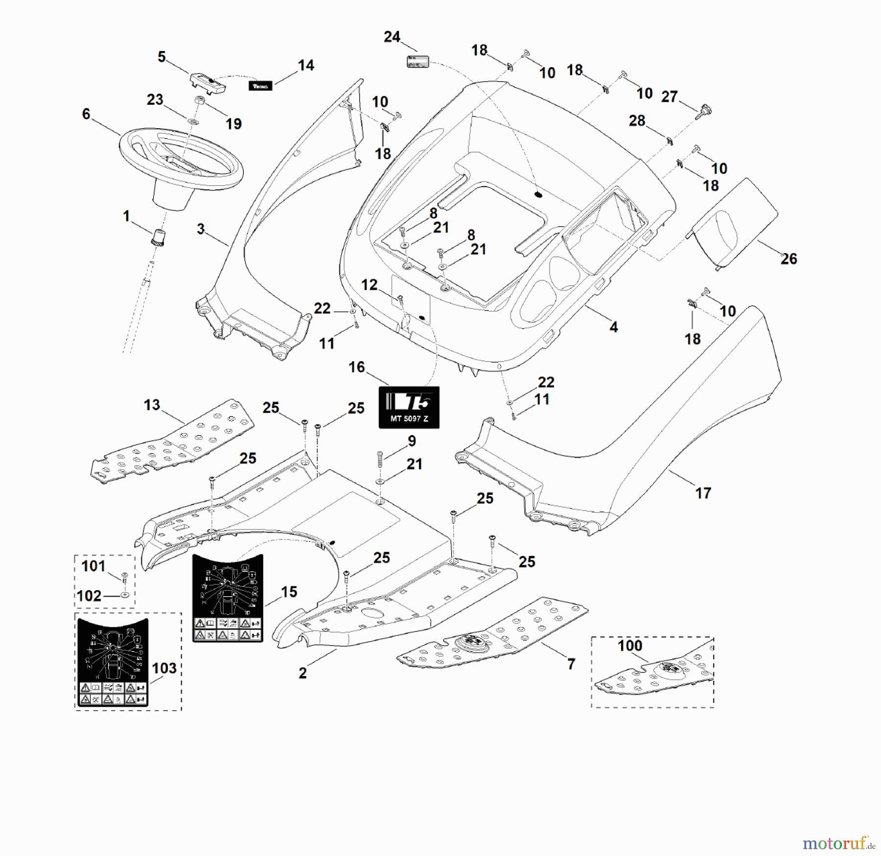  Viking Rasentraktoren Rasentraktoren MT 5097.1 Z Verkleidung