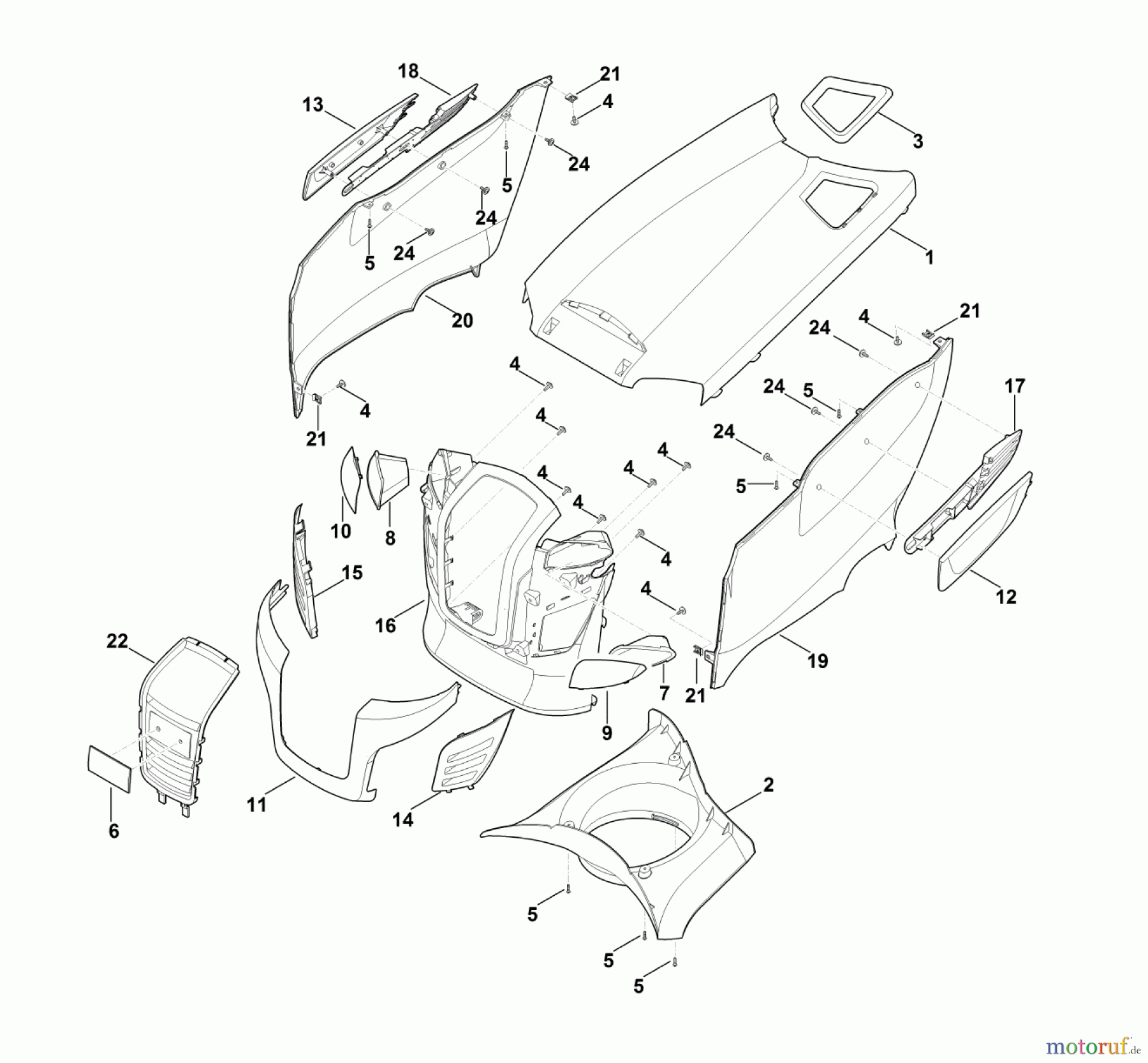 Viking Rasentraktoren Rasentraktoren MT 5097.1 Z Motorhaube