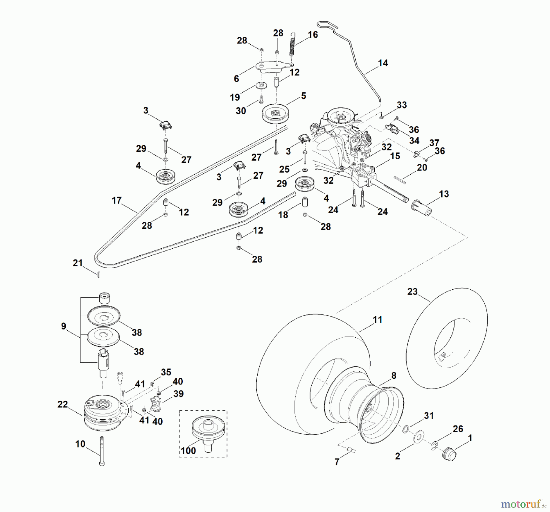  Viking Rasentraktoren Rasentraktoren MT 5097.1 Z Getriebe, Hinterrad, Messerkupplung