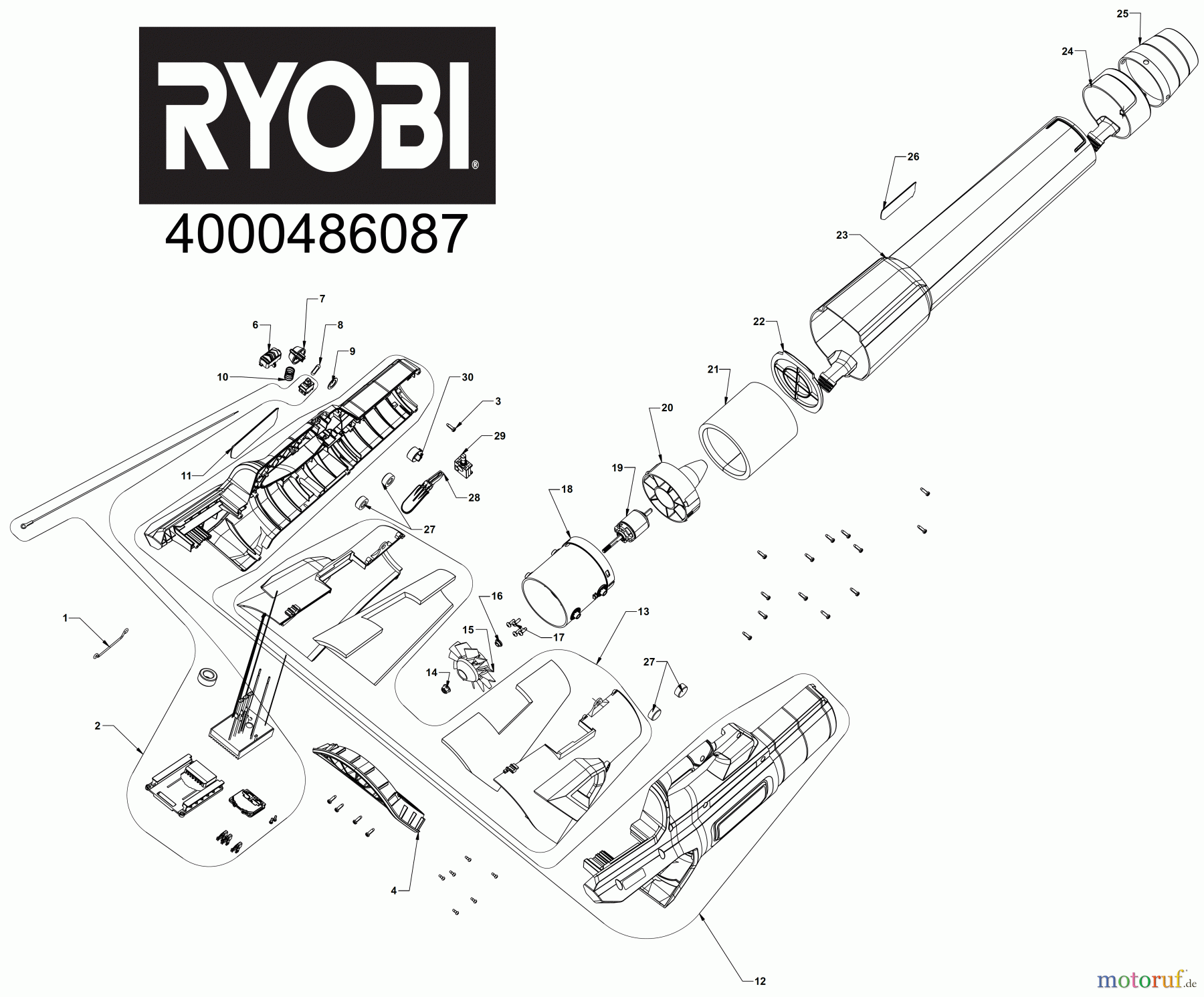  Ryobi Laubsauger und Laubbläser Blasgeräte RY36BLXB Seite 1