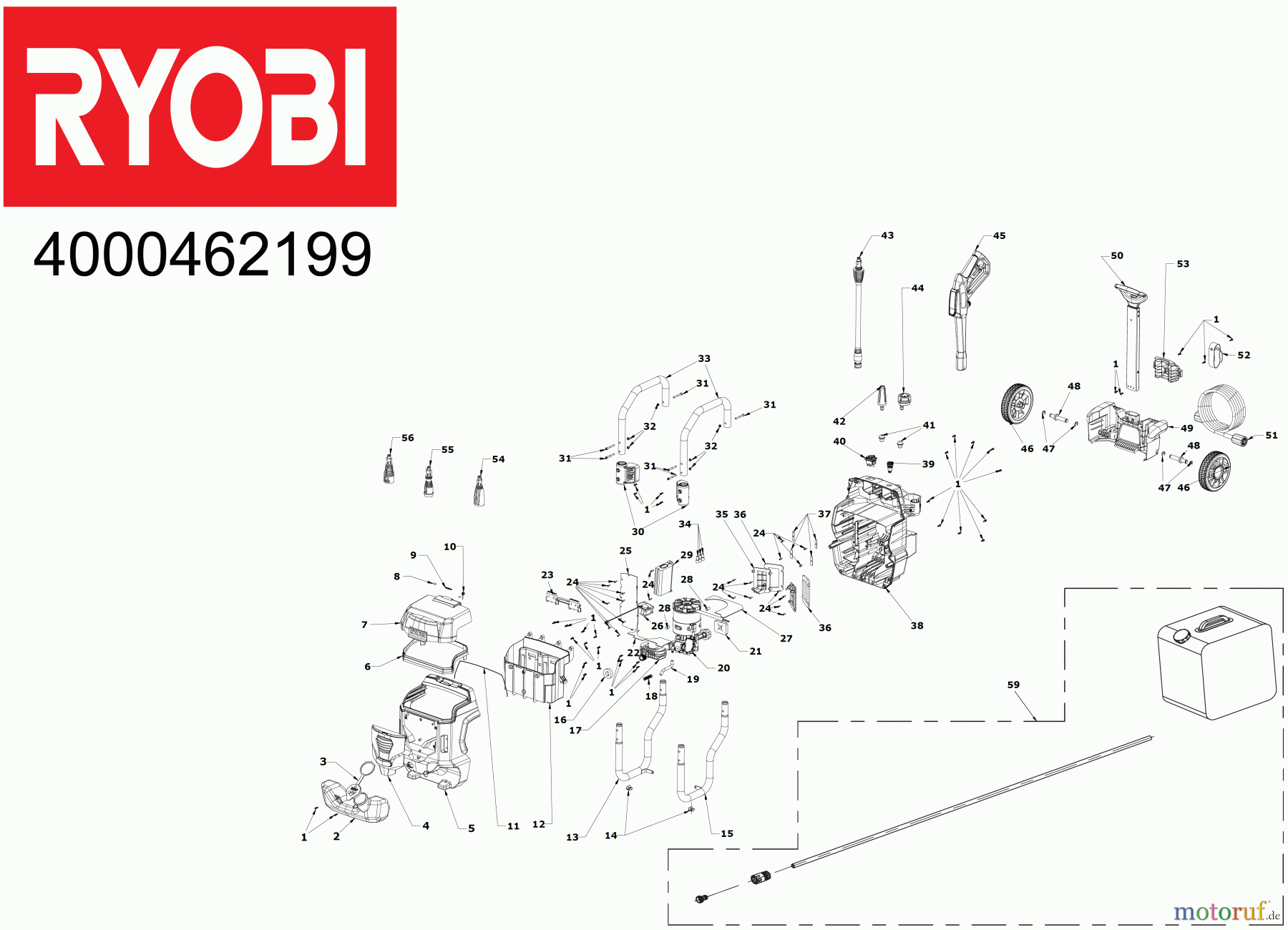  Ryobi Hochdruckreiniger RPW36120HI 36 V MAX POWER Akku-Hochdruckreiniger, max. Druck 120 bar Seite 1