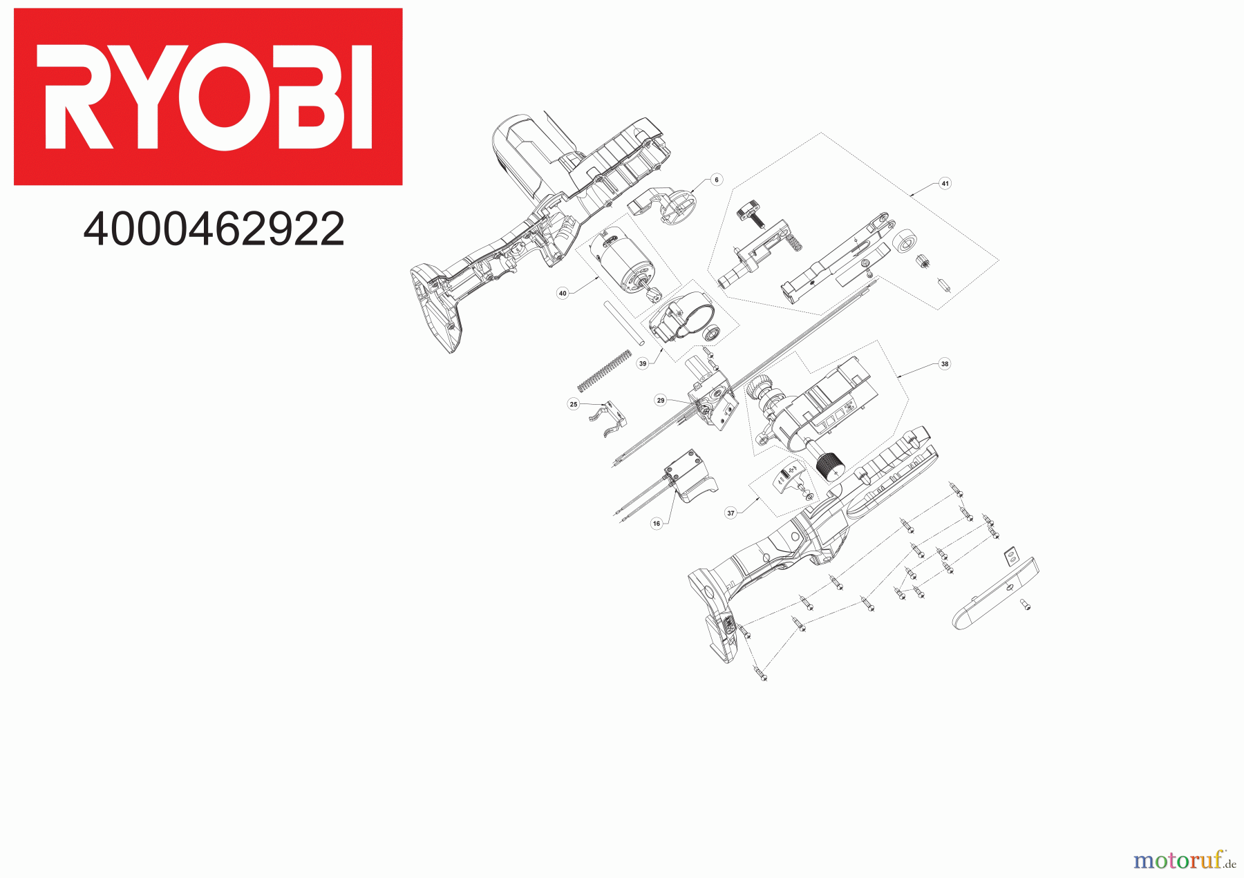 Ryobi Schleifgeräte Bandschleifgeräte R18PF Seite 1