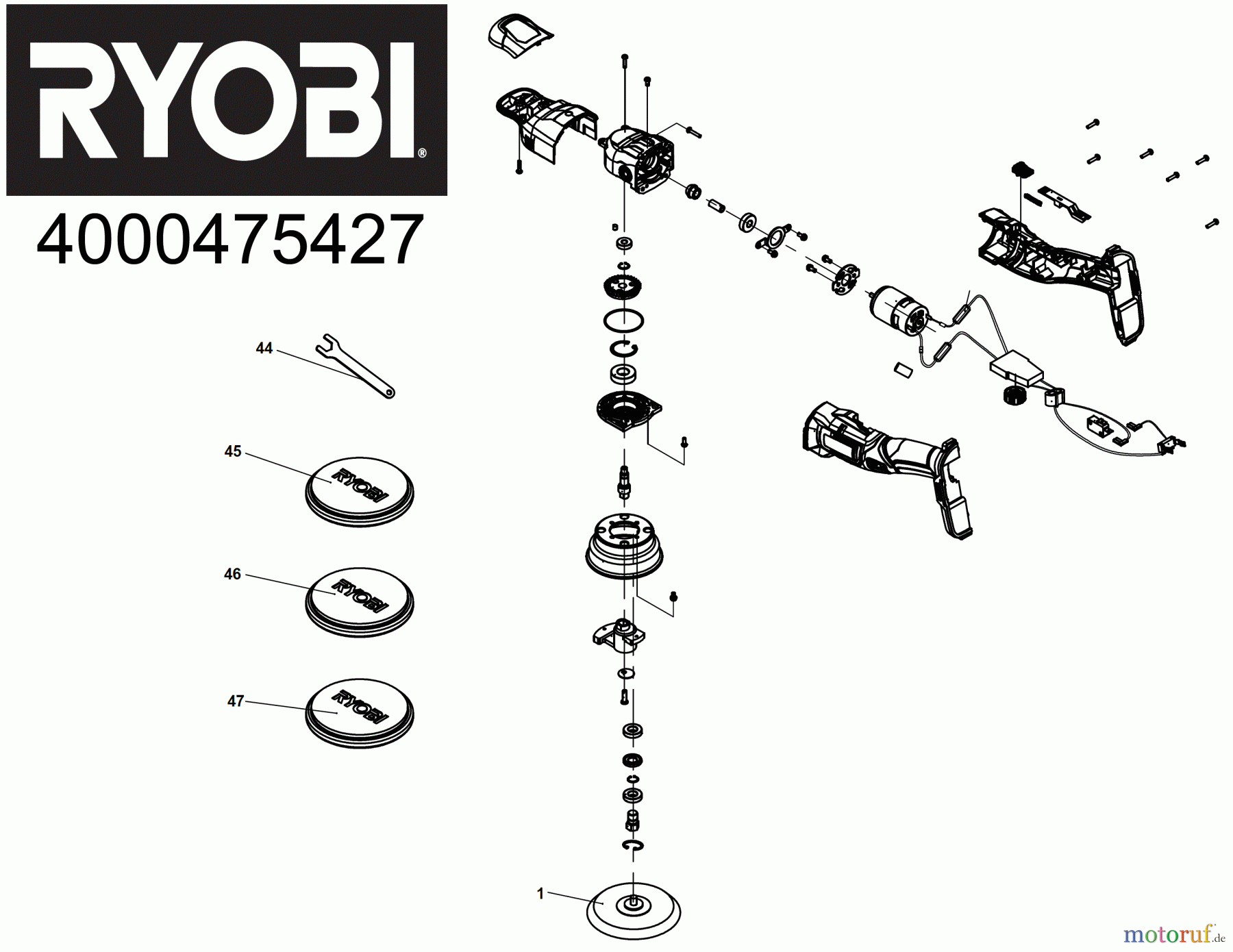 Ryobi Schleifgeräte Schleif- und Poliergeräte R18P Seite 1