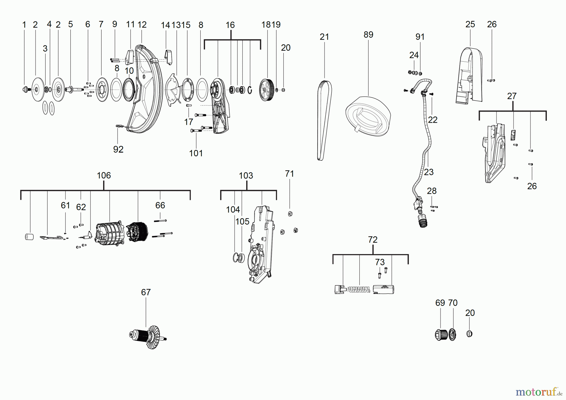  Milwaukee Akku-Geräte Sägen und Trennen Trennschleifer MXF C0S350 Seite 1