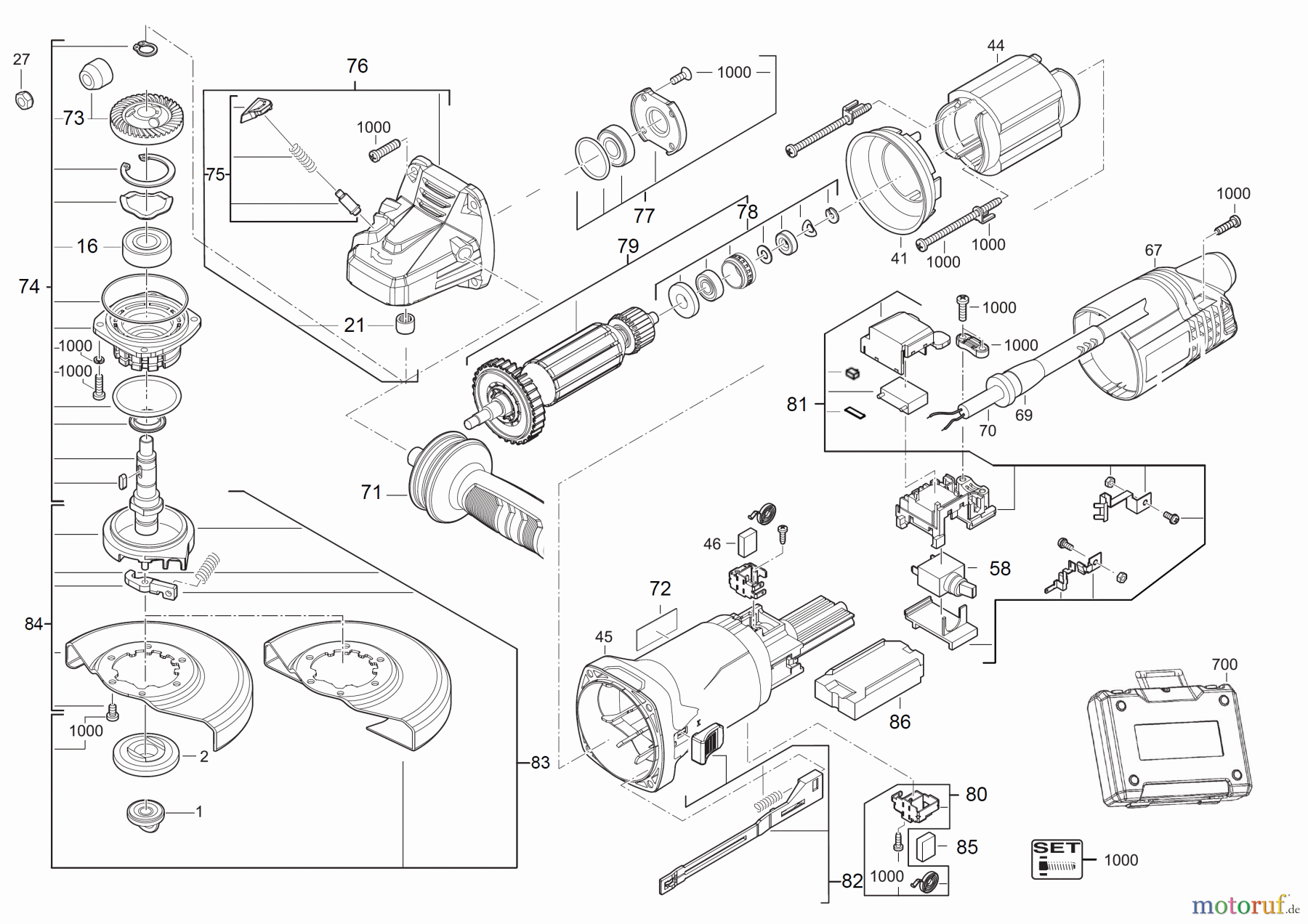 AEG Powertools Metallbearbeitung Winkelschleifer WS 13-125 SXEK