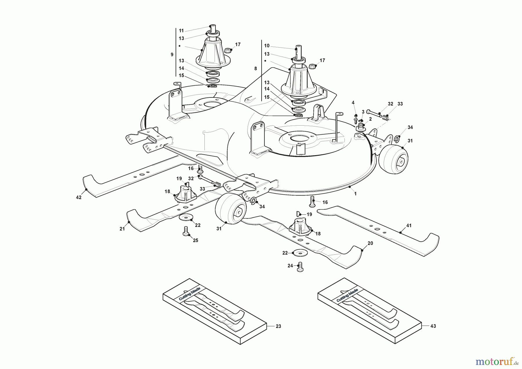  Stiga Aufsitzmäher Baujahr 2024 ESTATE 7122 W (2024) [2T1310481/ST3P] Schneidwerkzeug