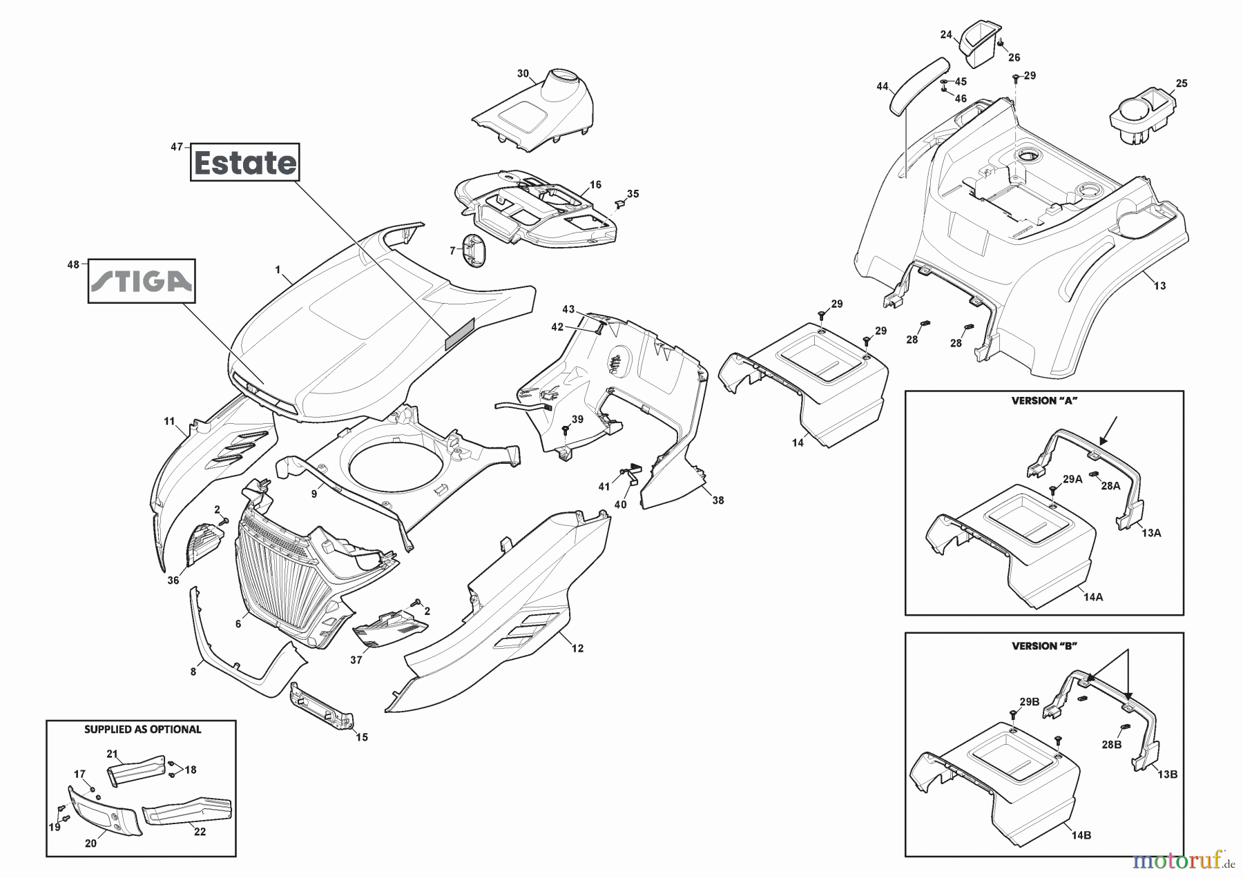 Stiga Aufsitzmäher Baujahr 2024 ESTATE 798e (2024) 2T2800481/ST2 Karosserie