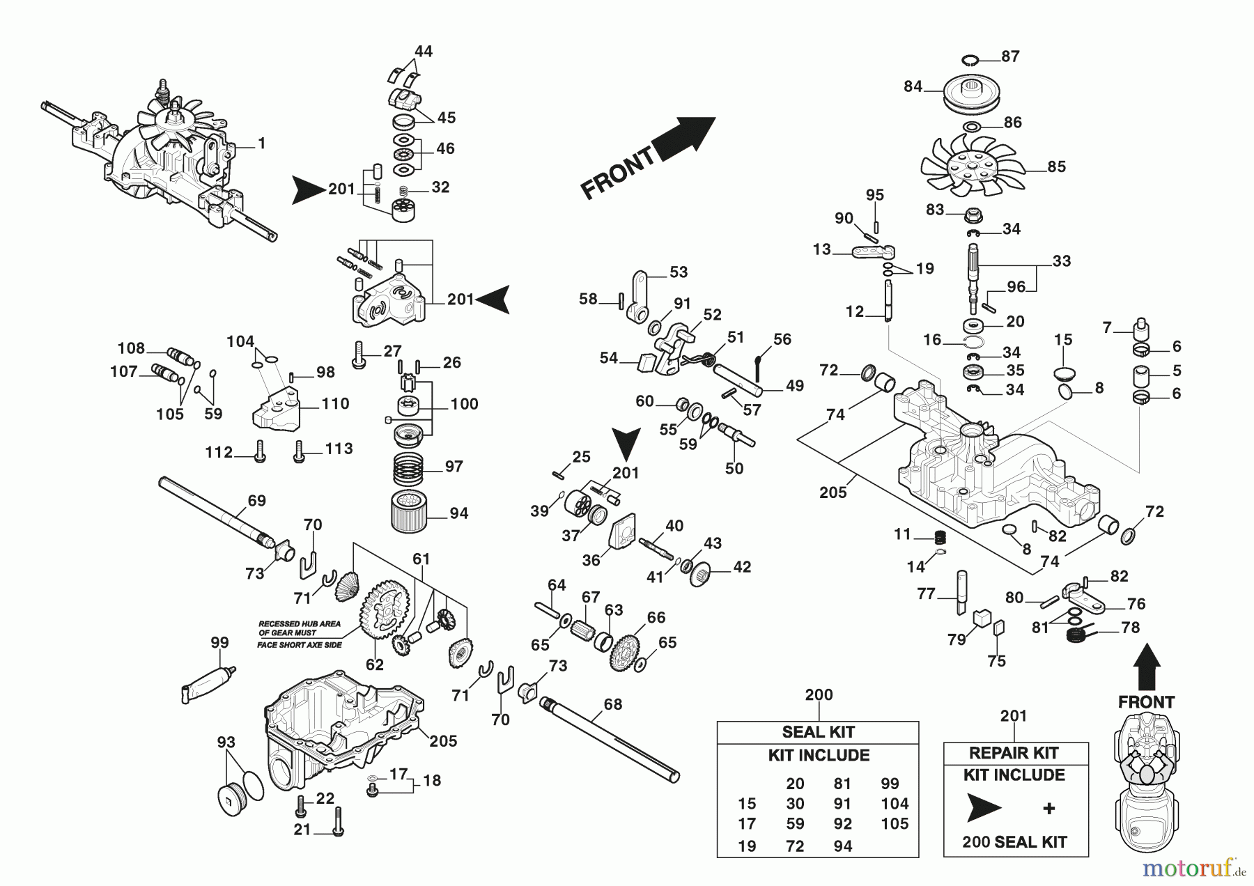  Stiga Aufsitzmäher Baujahr 2024 ESTATE 9102 WX (2024) [2T1430381/ST2P] Getriebe - K574D