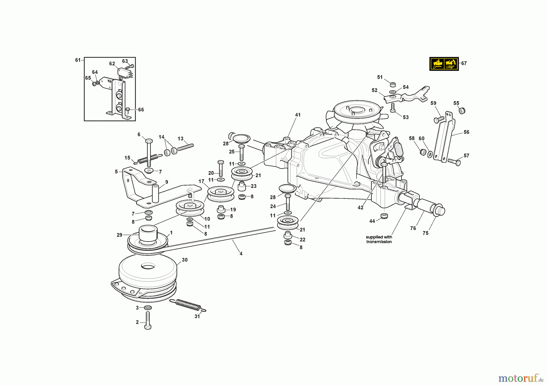  Stiga Aufsitzmäher Baujahr 2024 ESTATE 792 (2024) [2T0780481/ST1P] Getriebegruppe mit elektromagnetischer Kupplung 