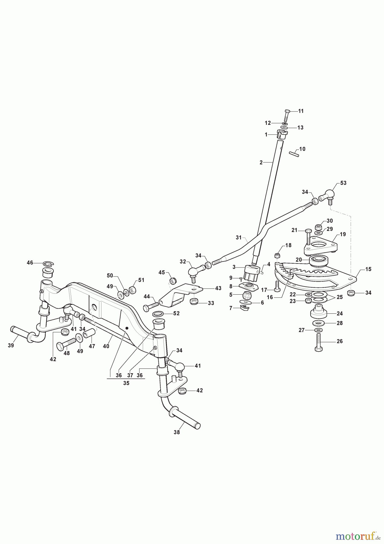  Stiga Aufsitzmäher Baujahr 2024 TORNADO 7108 W (2024) [2T1835481/ST1P] Lenkgetriebe