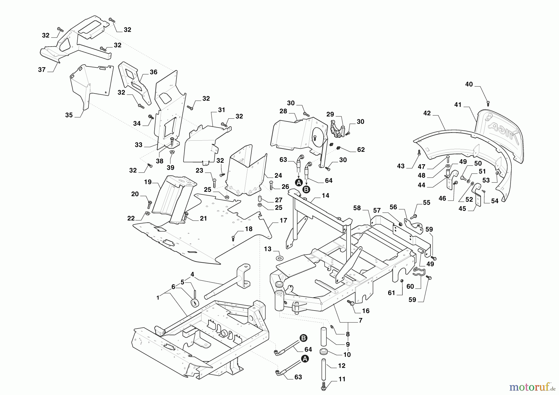 Stiga Frontmäher Baujahr 2024 Park Pro 900 AWX (2024) 2F6430931/ST2P Rahmen