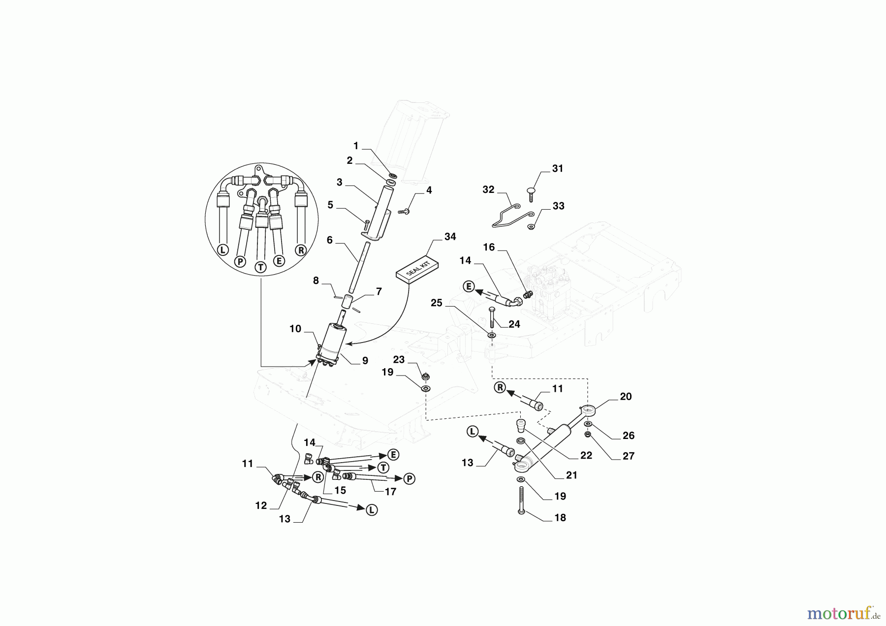 Stiga Frontmäher Baujahr 2024 Park Pro 900 AWX (2024) 2F6430931/ST2P Lenkung