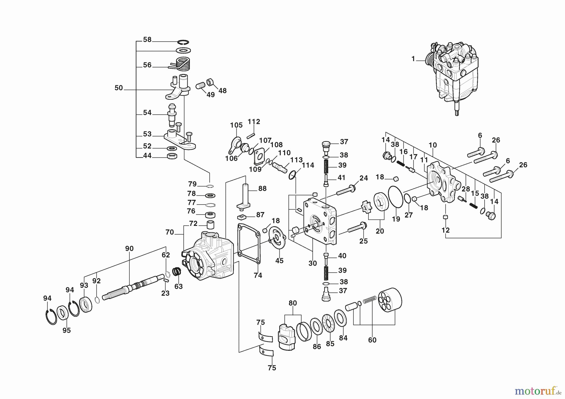 Stiga Frontmäher Baujahr 2024 Park Pro 900 AWX (2024) 2F6430931/ST2P hydraulische Pumpe - KPL-13ALP
