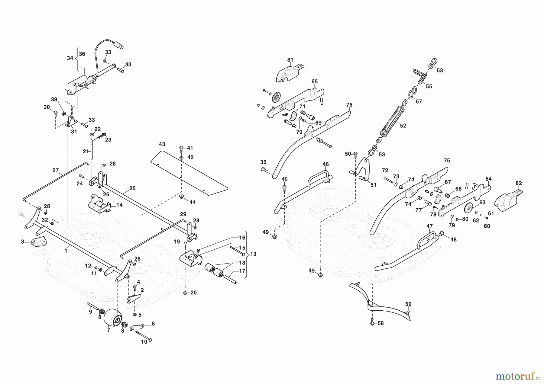  Stiga Frontmäher Mähdecks Baujahr 2024 Combi 95 Q Plus (2024) Regulierung
