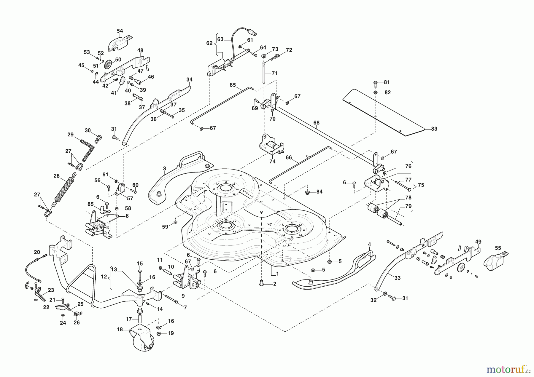  Stiga Frontmäher Mähdecks Baujahr 2024 Combi 100 Q Plus (2024) 2D6210021/ST2 Regulierung