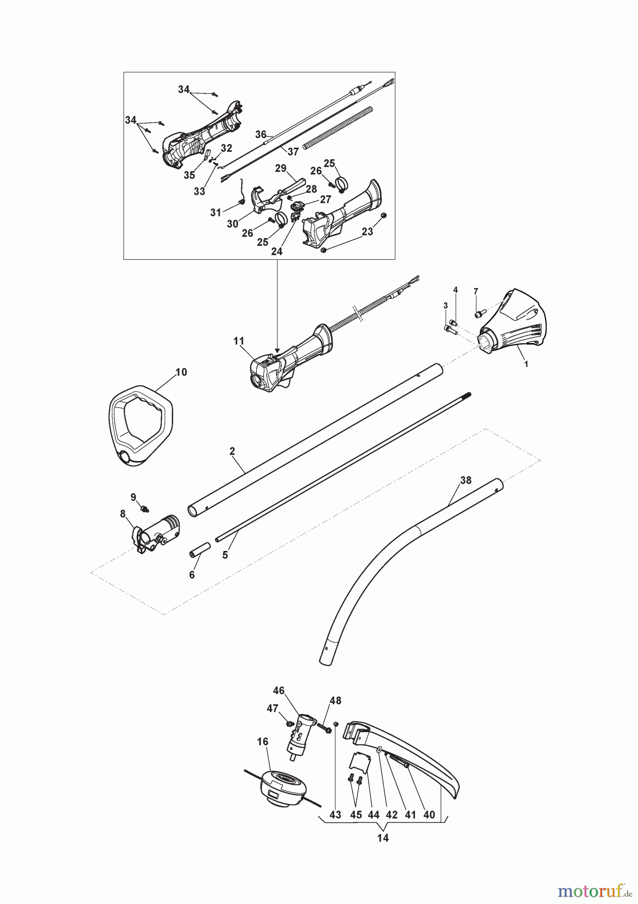 Stiga Motorsensen, Trimmer Baujahr 2024 GT 330 A (2024) 287110102/ST2 Getriebe