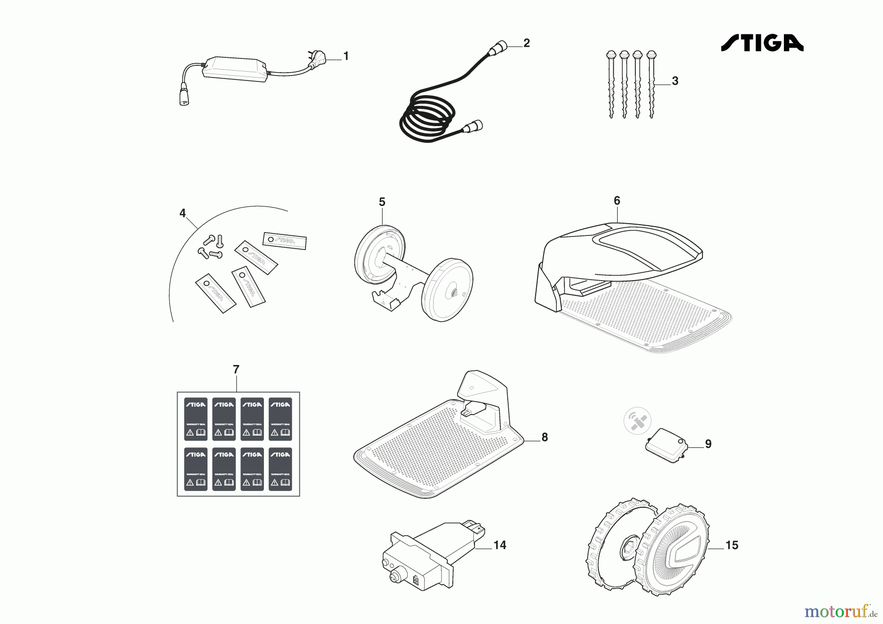 Stiga Mähroboter Baujahr 2024 A 1000 (2024) 2R7101028/ST2 Zubehör