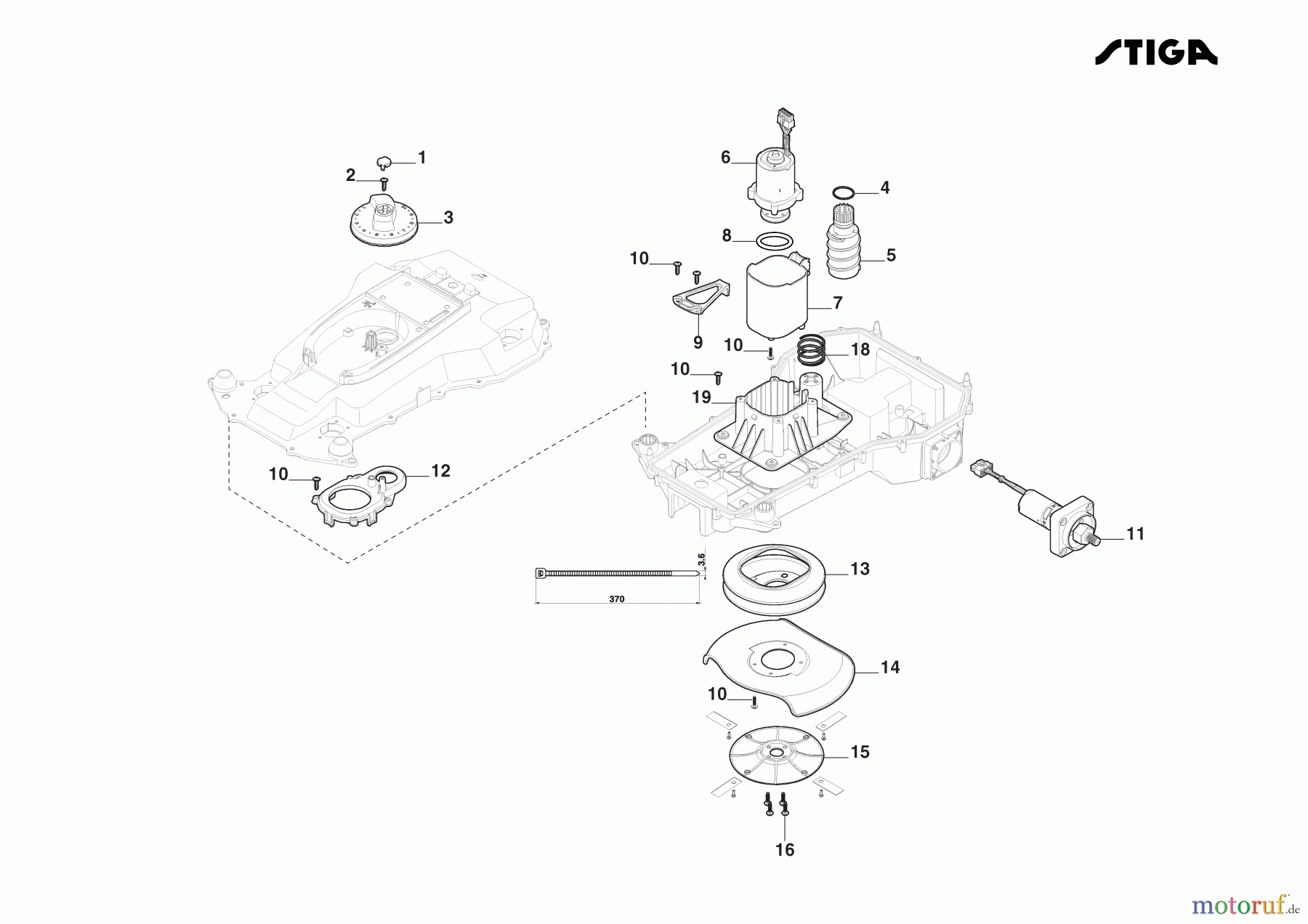  Stiga Mähroboter Baujahr 2024 G 1200 (2024) 2R3102018/ST2 Blattmotor Und Radmotoren
