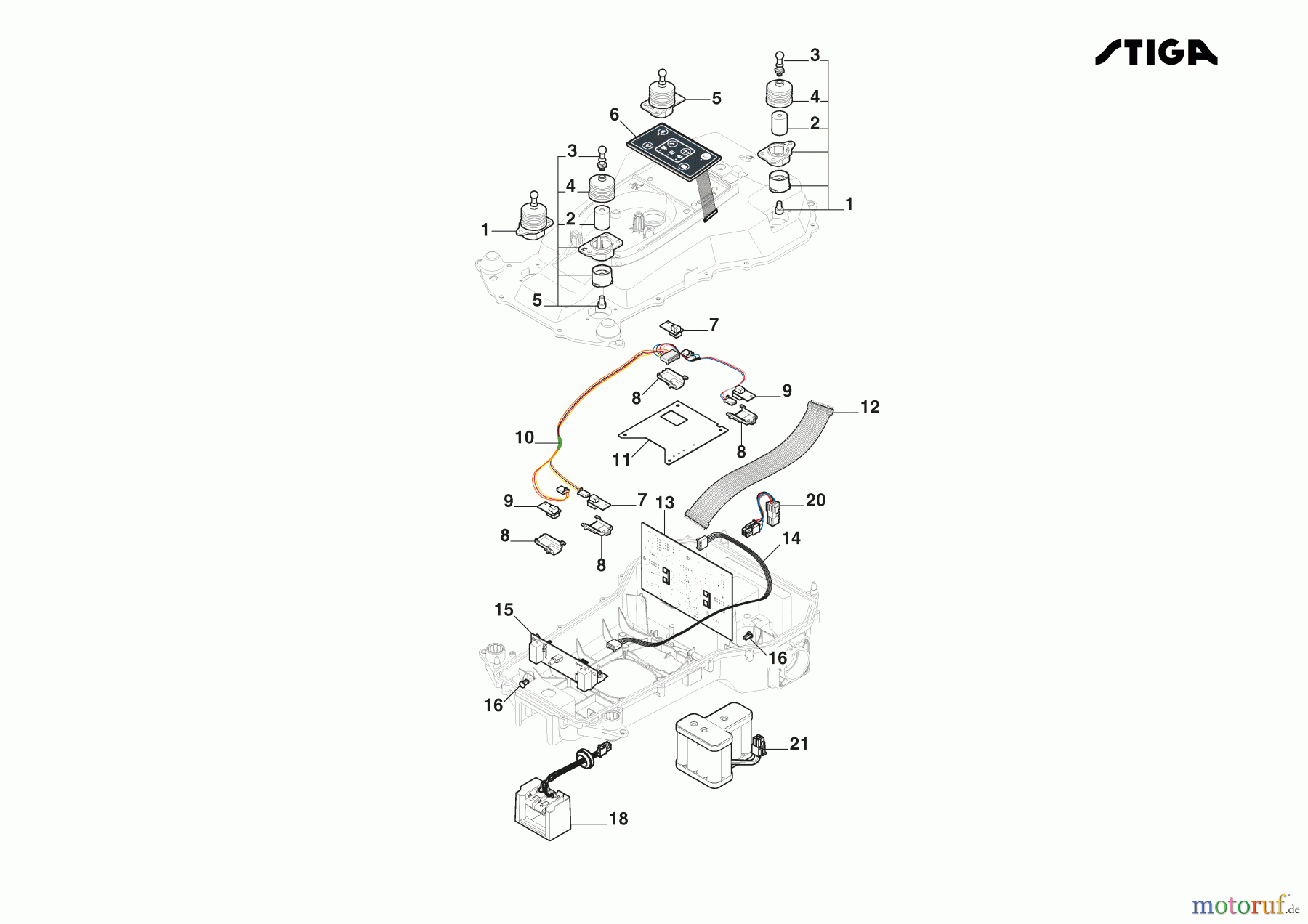  Stiga Mähroboter Baujahr 2024 G 1200 (2024) 2R3102018/ST2 Elektrische Teile: Platinen, Sensoren Und Displays