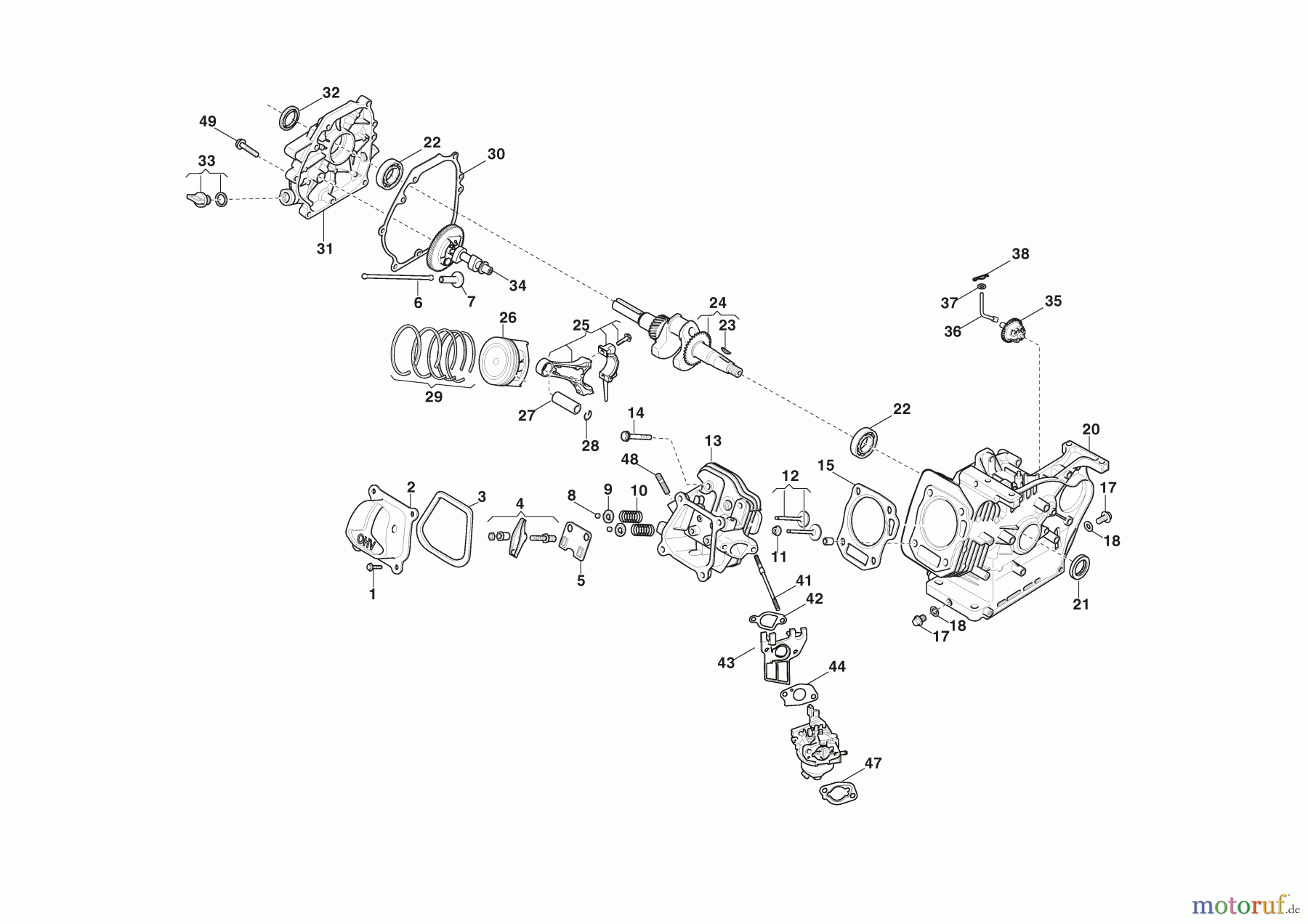  Stiga Motorhacken Baujahr 2024 SRC 685 RG (2024) 213851142/ST1 Motor - Kolben, Motorwelle