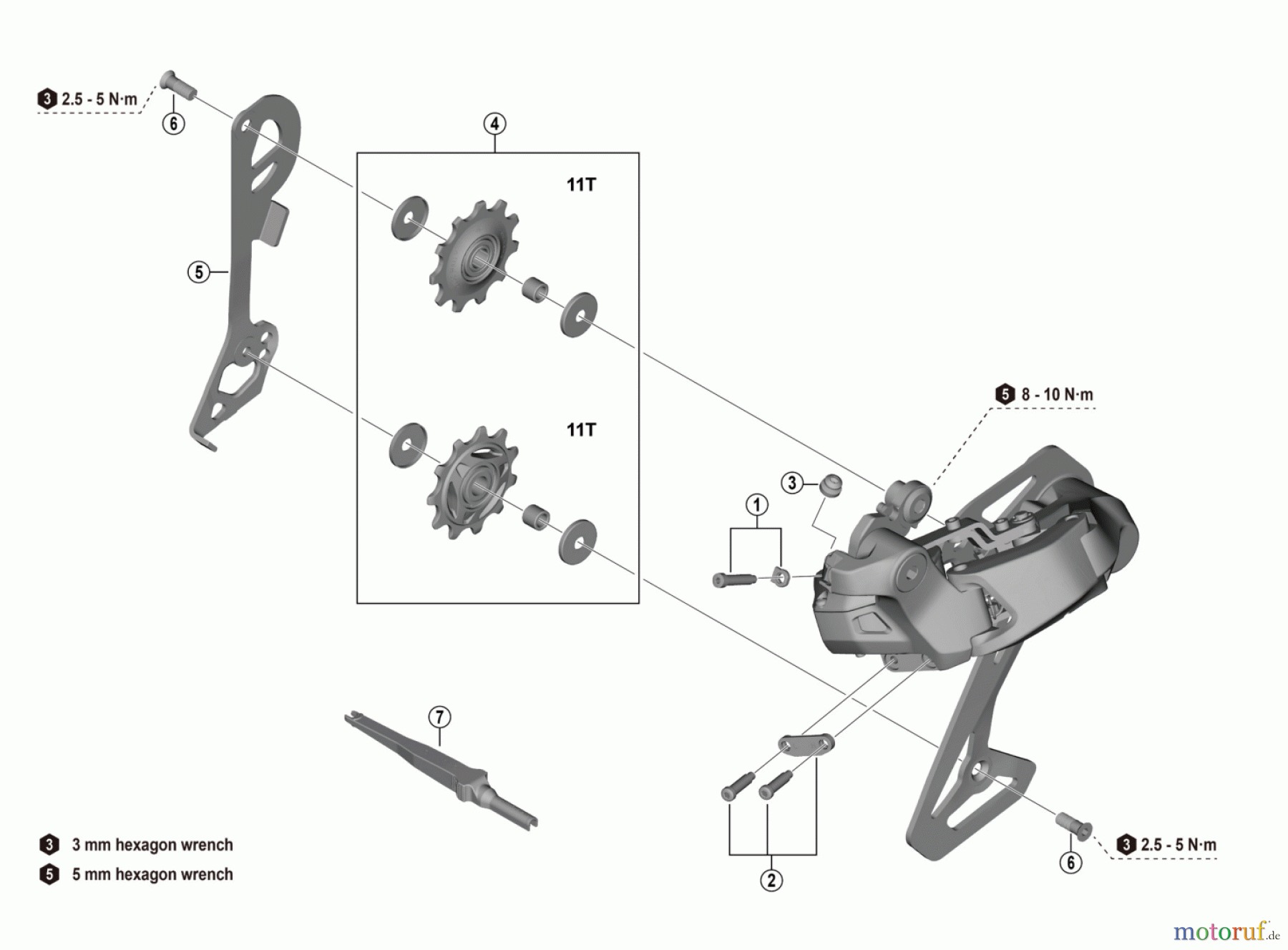 Shimano RD Rear Derailleur - Schaltwerk RD-U8050-SGS (11/10-speed), RD-U8050-GS (10-speed)