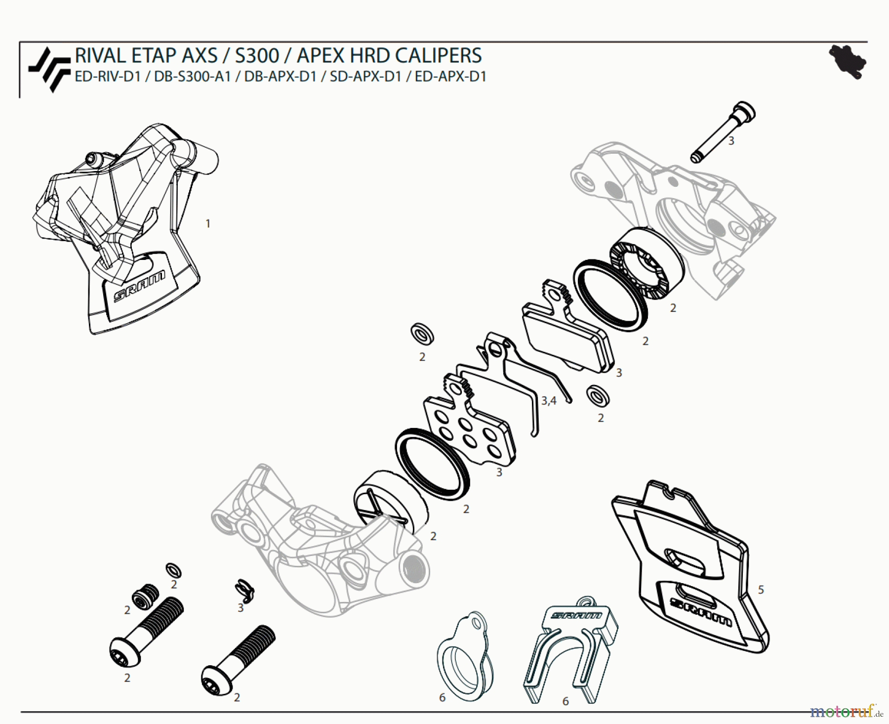 Sram Sram RIVAL ETAP AXS / S300 / APEX HRD CALIPERS