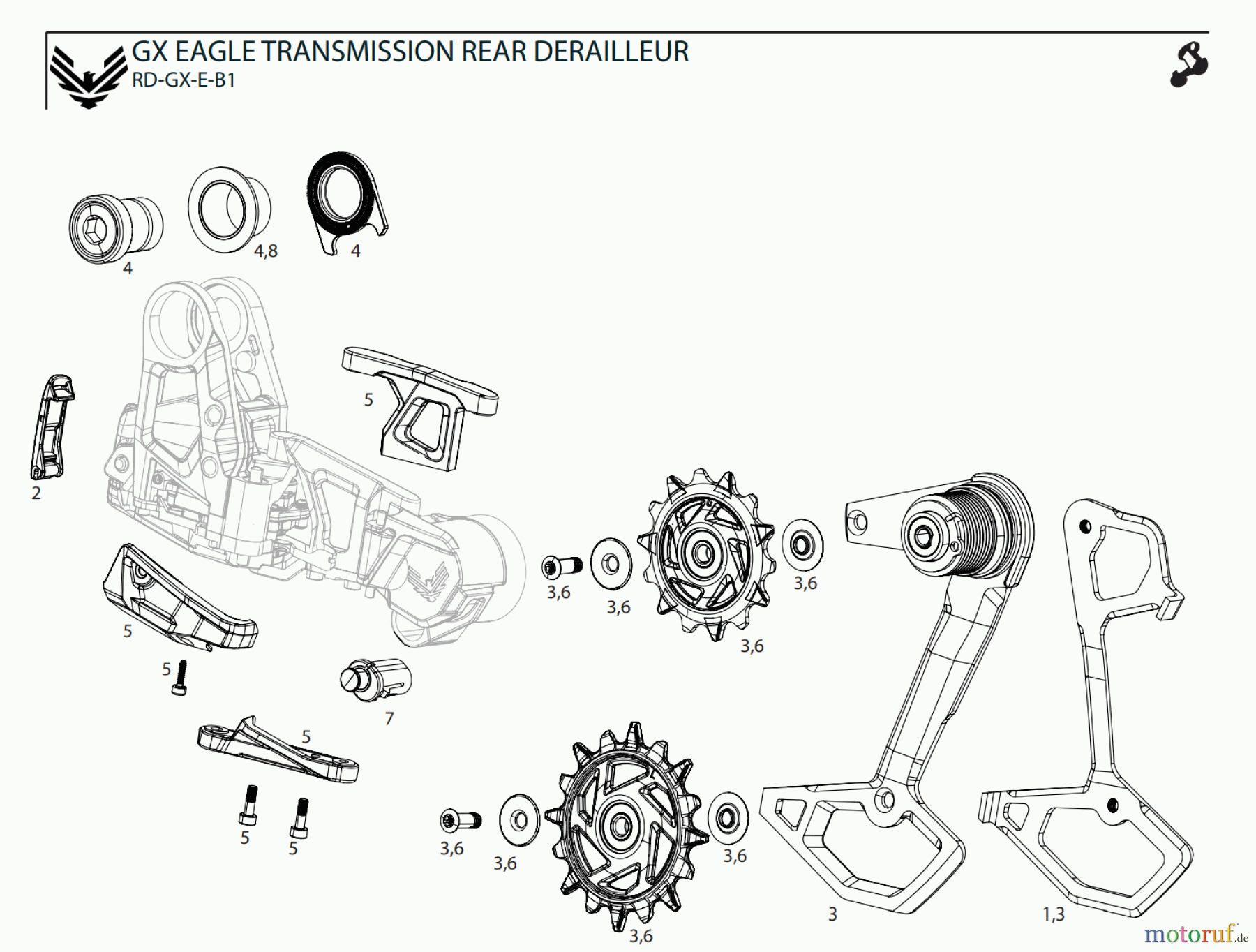 Sram Sram GX EAGLE TRANSMISSION REAR DERAILLEUR
