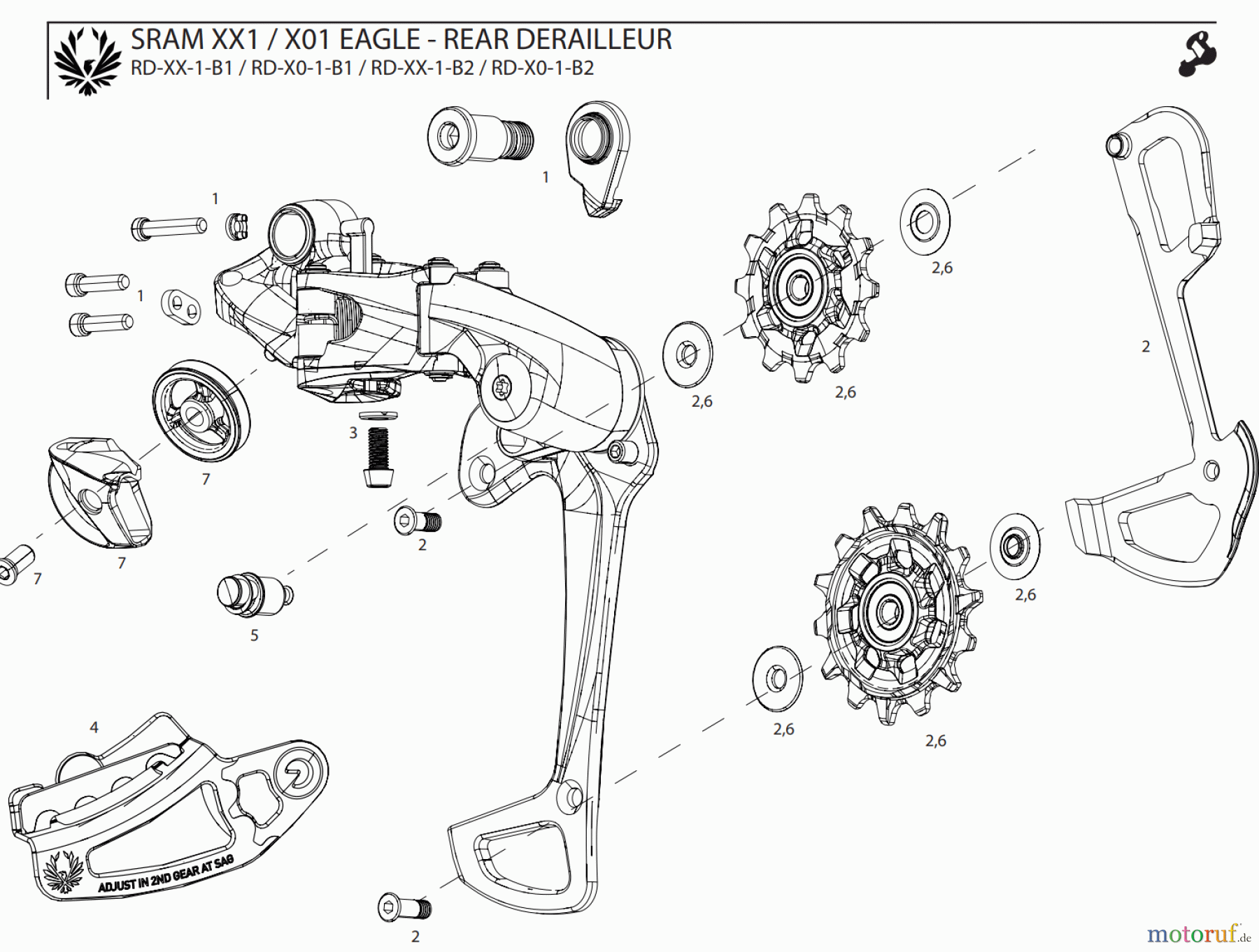 Sram Sram SRAM XX1 / X01 EAGLE - REAR DERAILLEUR