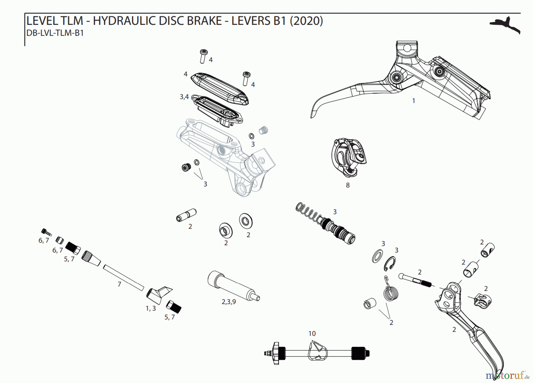 Sram Sram LEVEL TLM - HYDRAULIC DISC BRAKE - LEVERS B1 (2020)