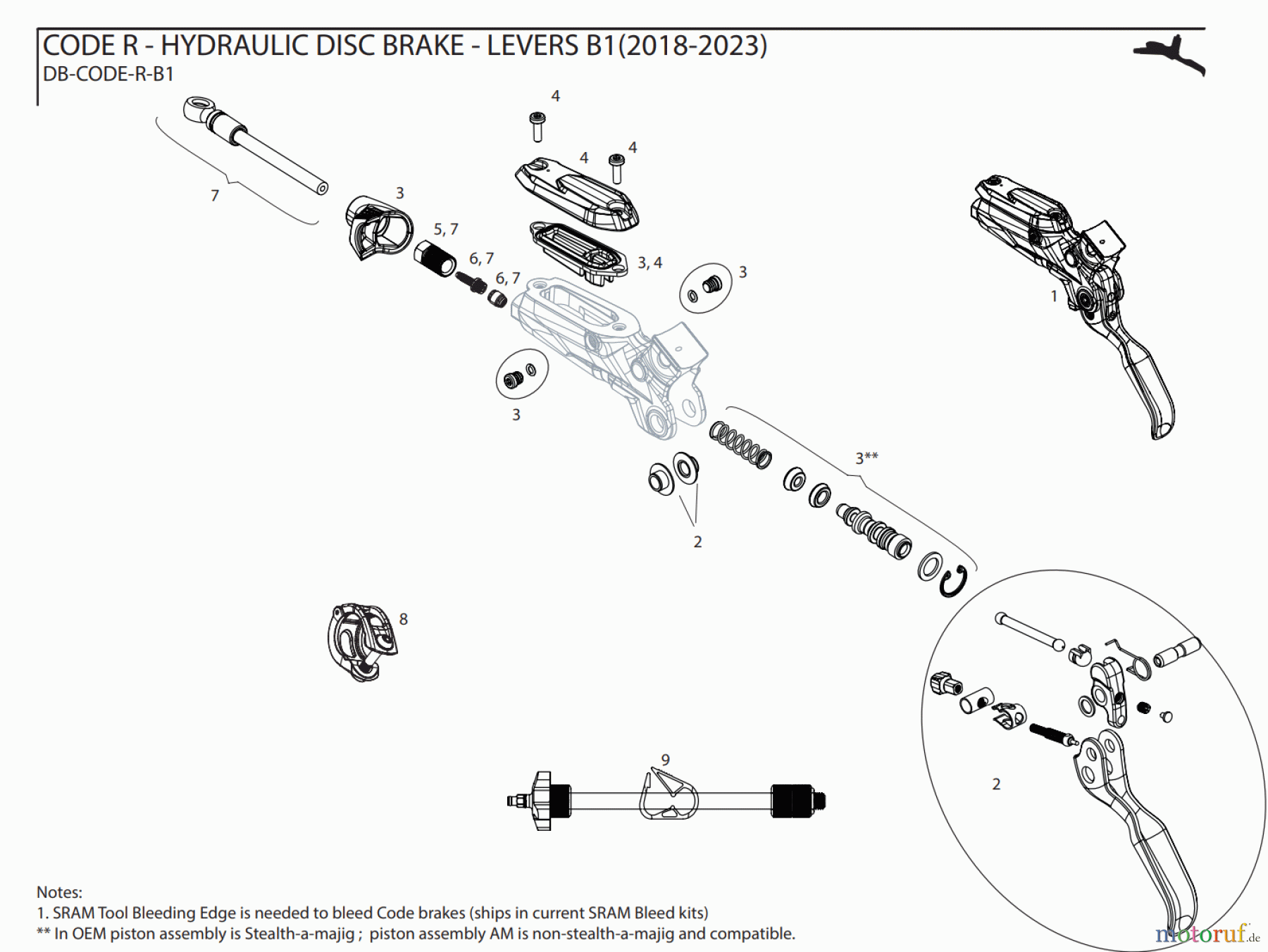  Sram Sram CODE R - HYDRAULIC DISC BRAKE - LEVERS B1(2018-2023) 
