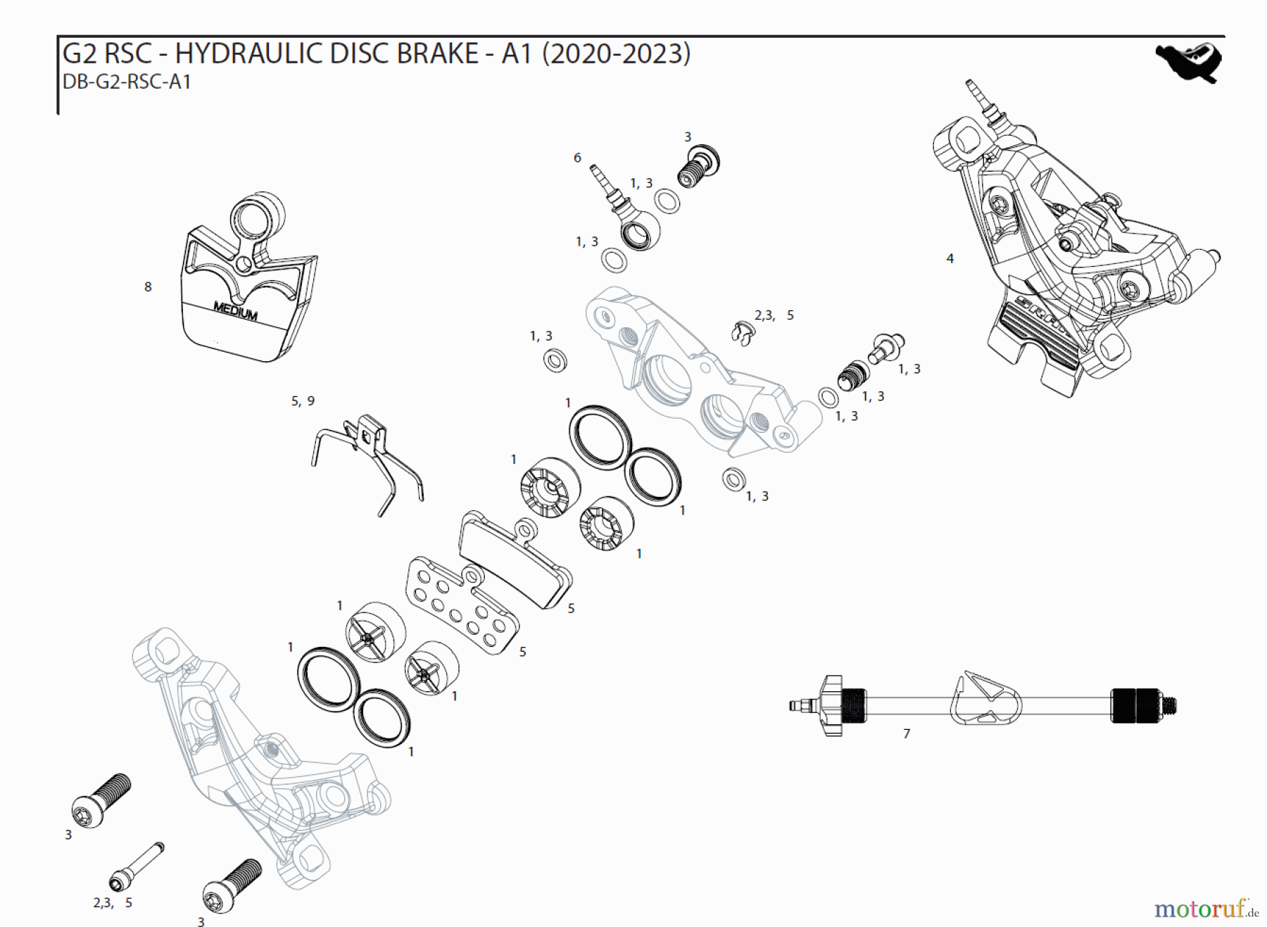  Sram Sram G2 RSC - HYDRAULIC DISC BRAKE - A1 (2020-2023)