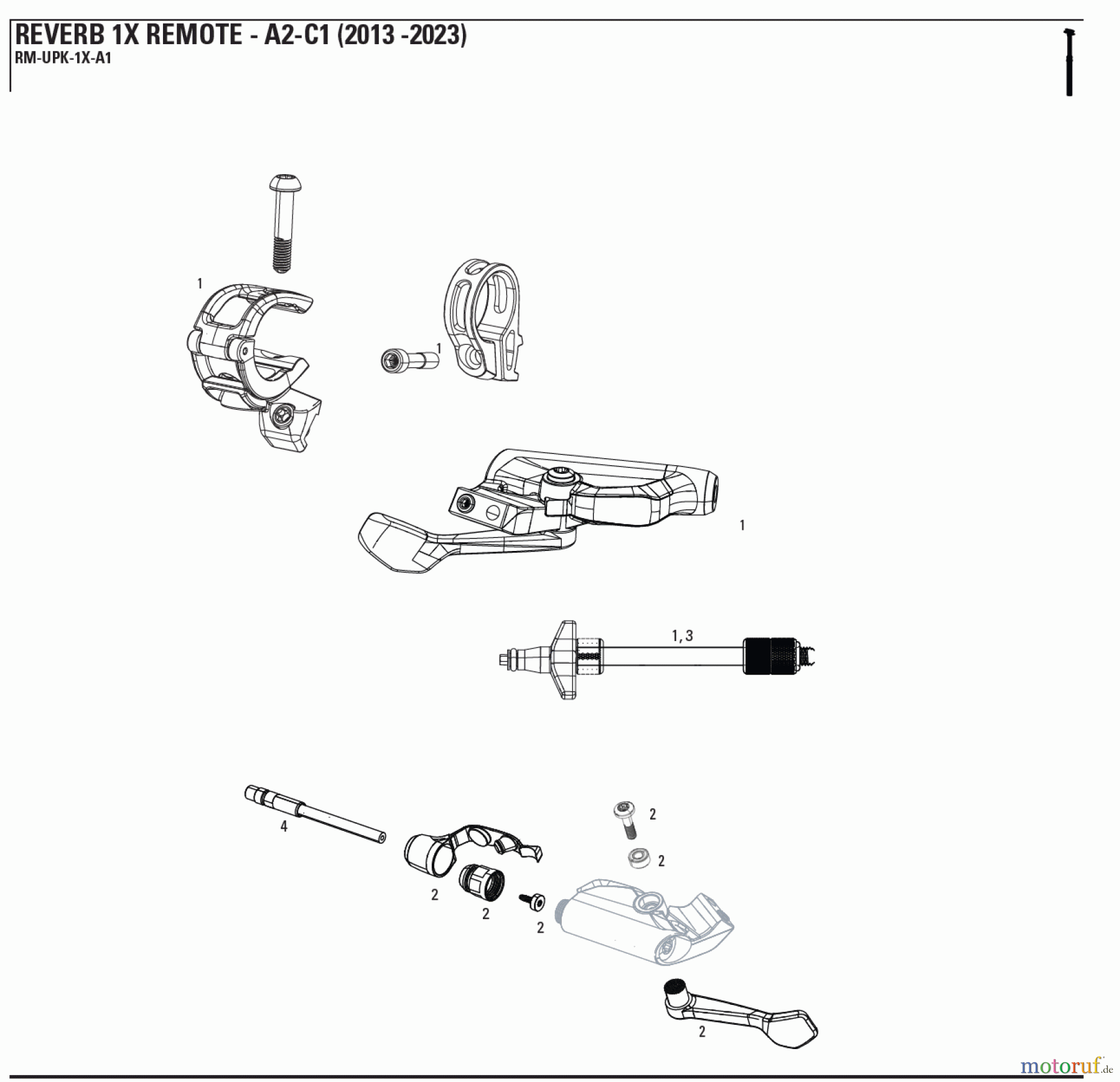 Sram RockShox REVERB 1X REMOTE - A2-C1 (2013 -2023)
